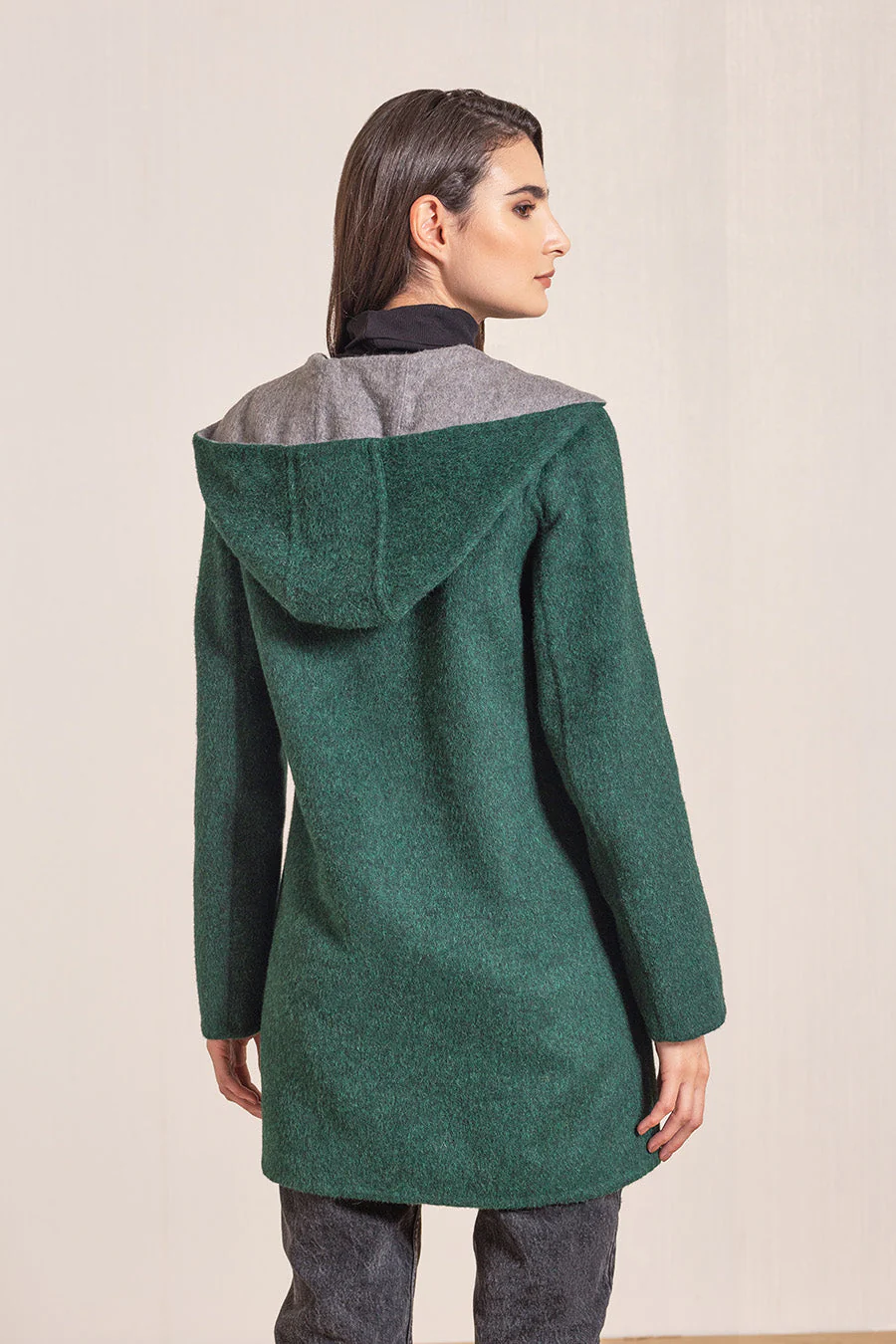 Anastasia Coat Baby Alpaca & Wool Color Spruce&Bentley - Image 2