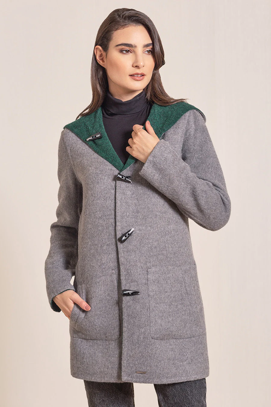 Anastasia Coat Baby Alpaca & Wool Color Spruce&Bentley - Image 5