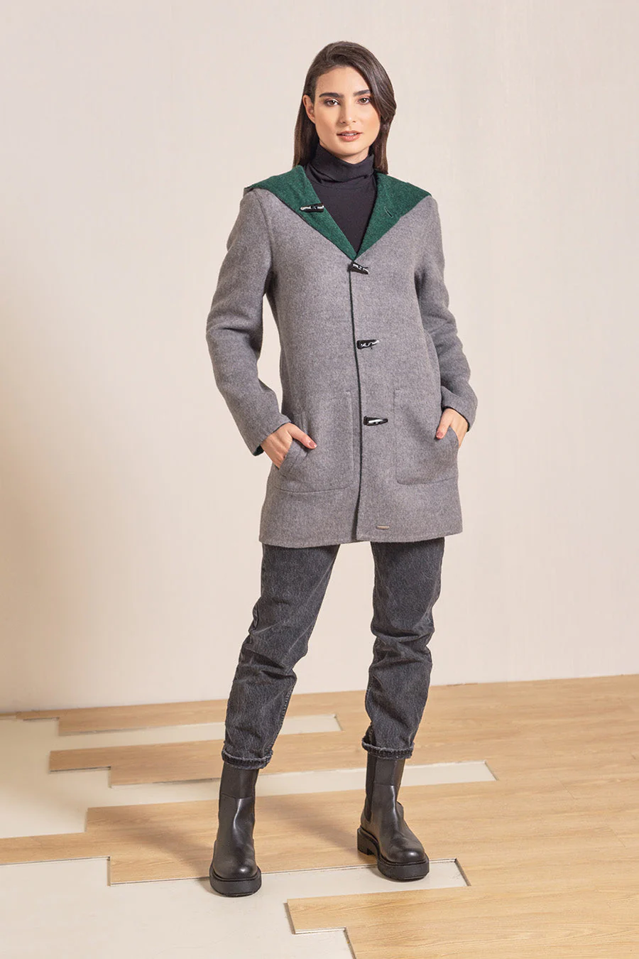 Anastasia Coat Baby Alpaca & Wool Color Spruce&Bentley - Image 7