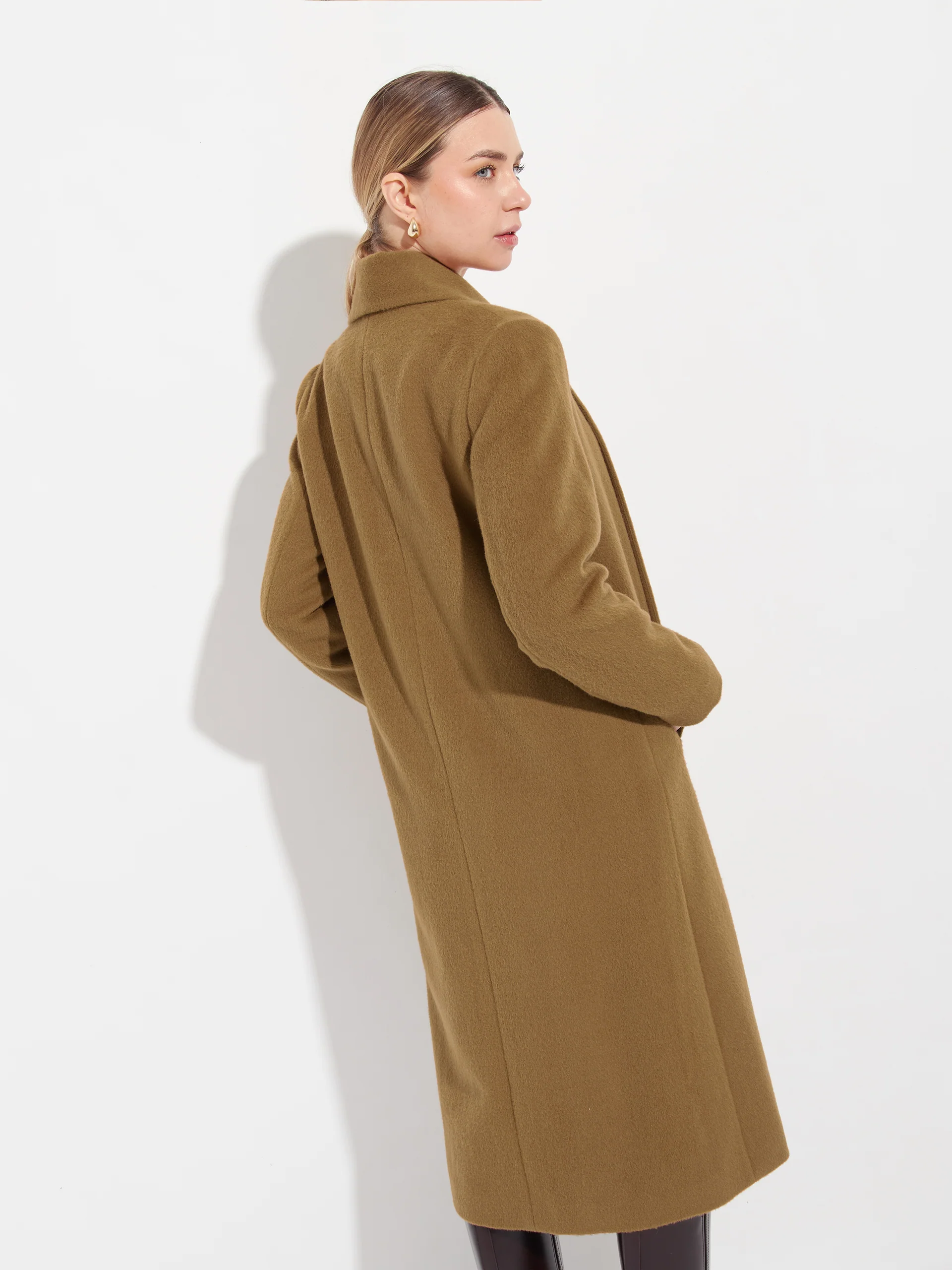 Long Swing Coat Baby Alpaca Color Paco - Image 3