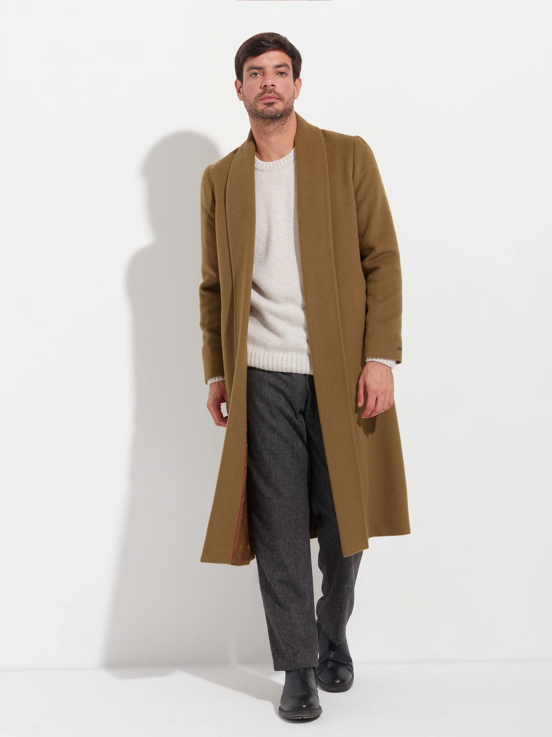 Long Swing Coat Baby Alpaca Color Paco - Image 9