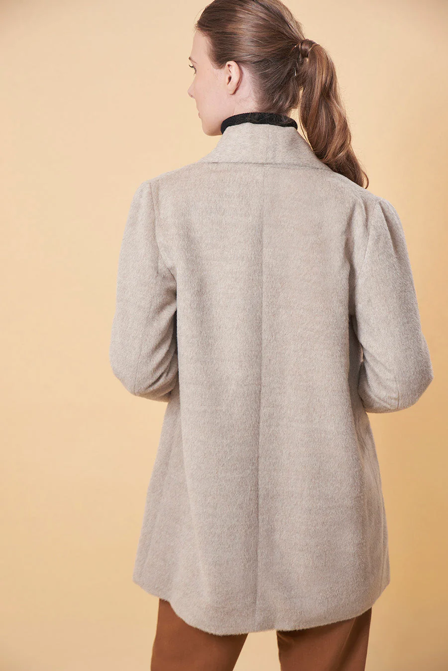 Short Swing Coat Baby Alpaca Color Arena - Image 2