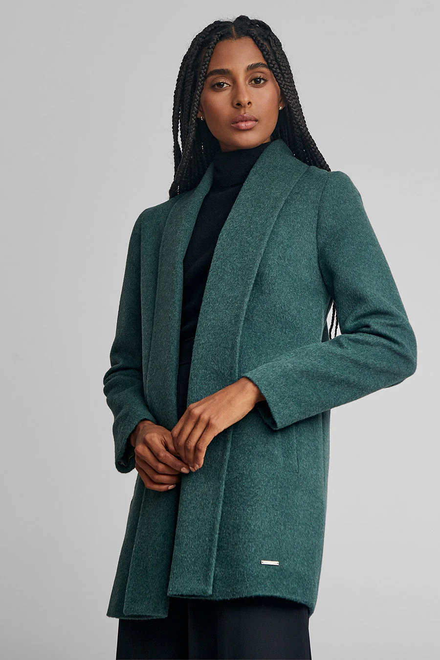 Short Swing Coat Baby Alpaca Color Bosque - Image 2
