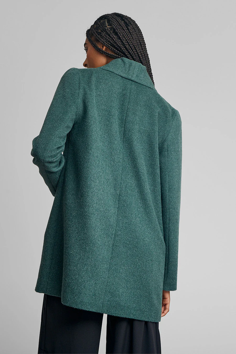 Short Swing Coat Baby Alpaca Color Bosque - Image 3
