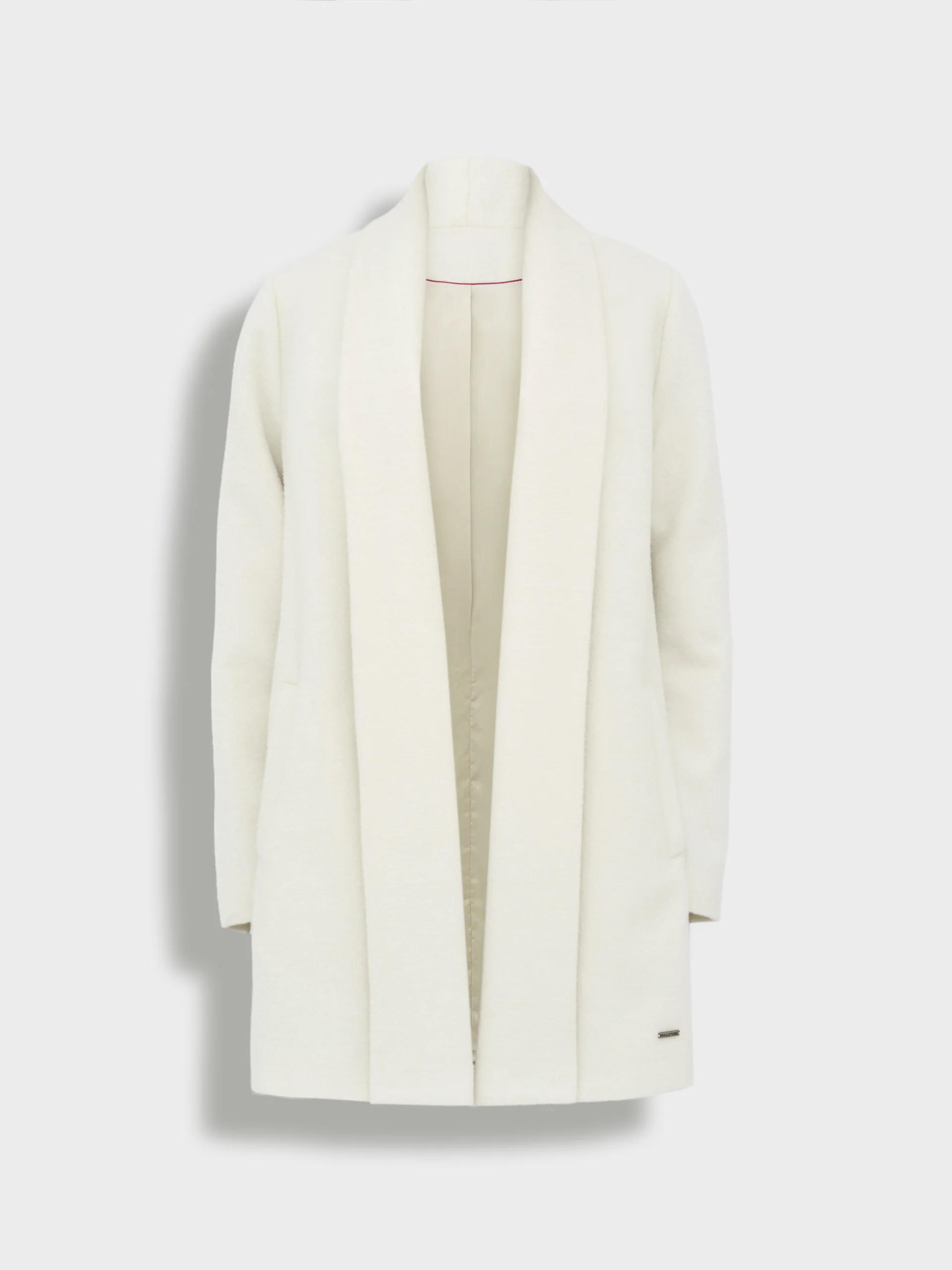 Short Swing Coat Baby Alpaca Color Ecru