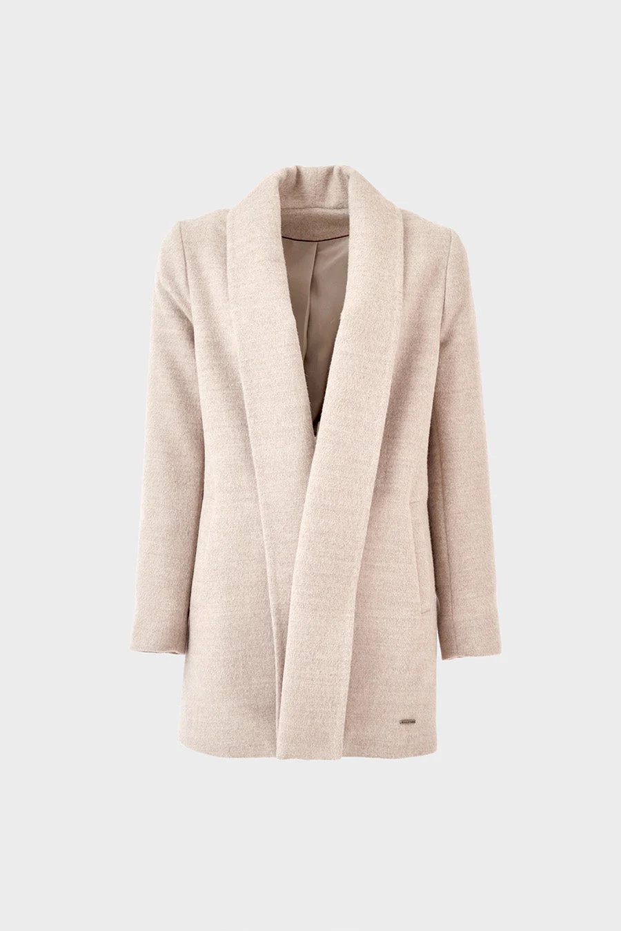 Short Swing Coat Baby Alpaca Color Sabbia