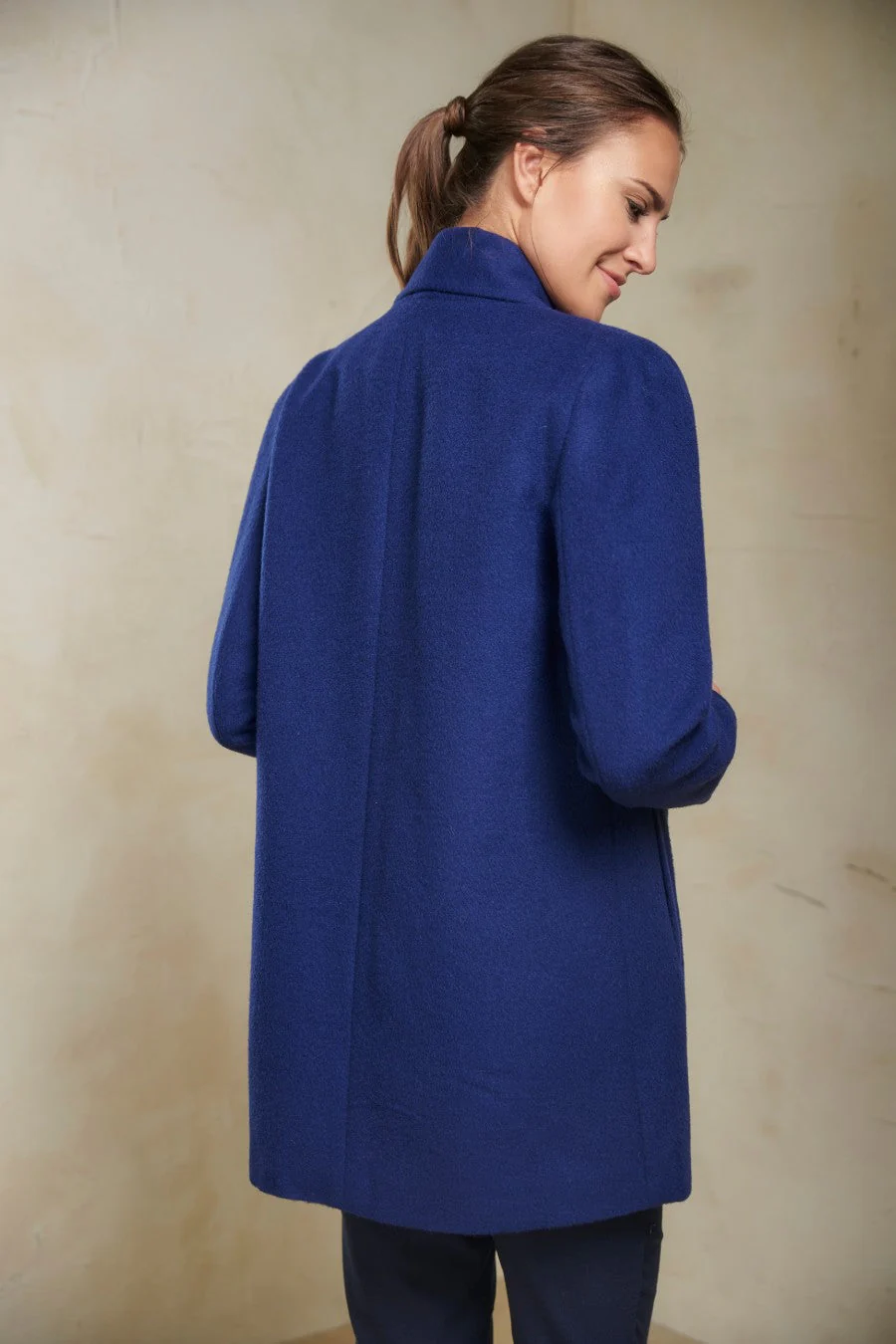 Short Swing Coat Baby Alpaca Color Tarde - Image 2