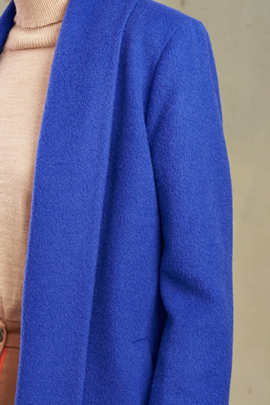 Short Swing Coat Baby Alpaca Color Ultramar - Image 4