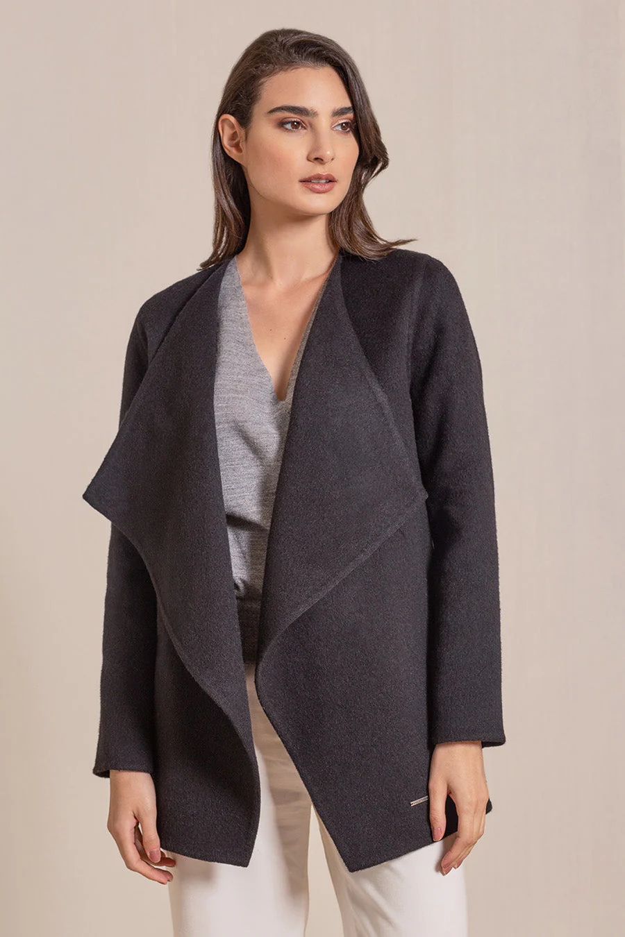 Valencia Coat Baby Alpaca & Wool Color Black