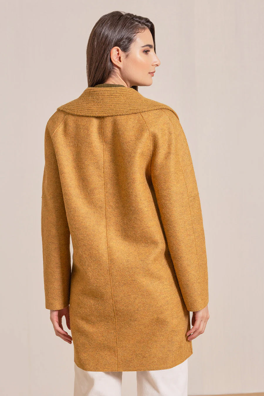 Vegas Coat Alpaca & Wool Color Curry - Image 2