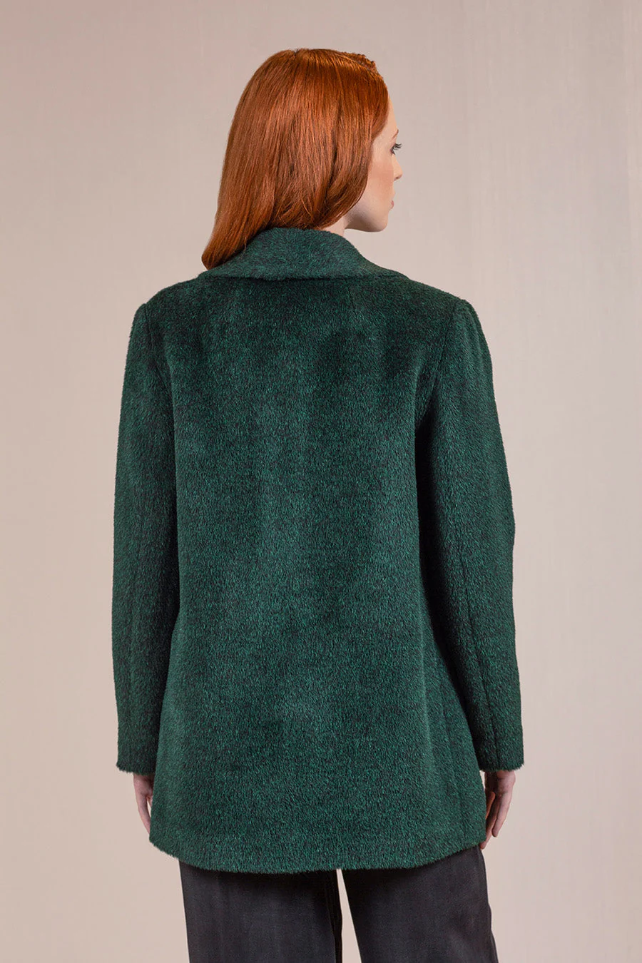 Voila Coat Alpaca Suri Color Spruce - Image 2
