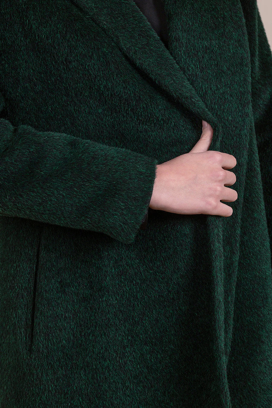 Voila Coat Alpaca Suri Color Spruce - Image 4
