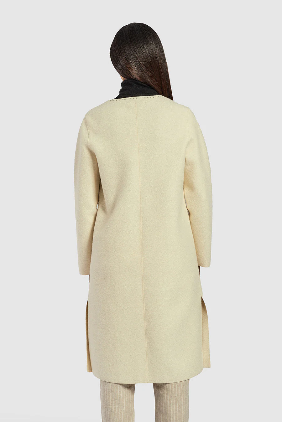 Warsaw Coat Alpaca & Wool Color Ecru - Image 3
