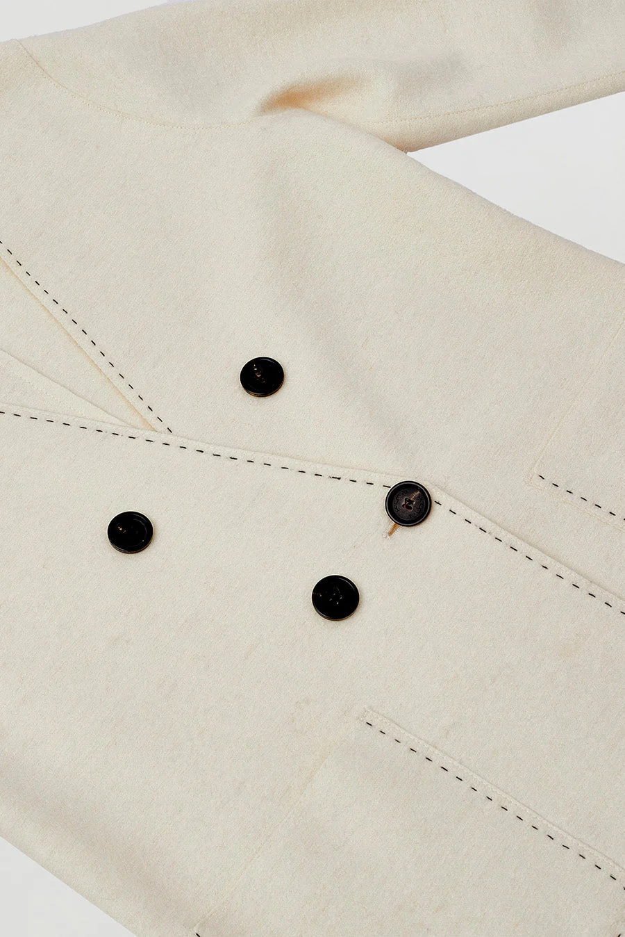 Warsaw Coat Alpaca & Wool Color Ecru - Image 5