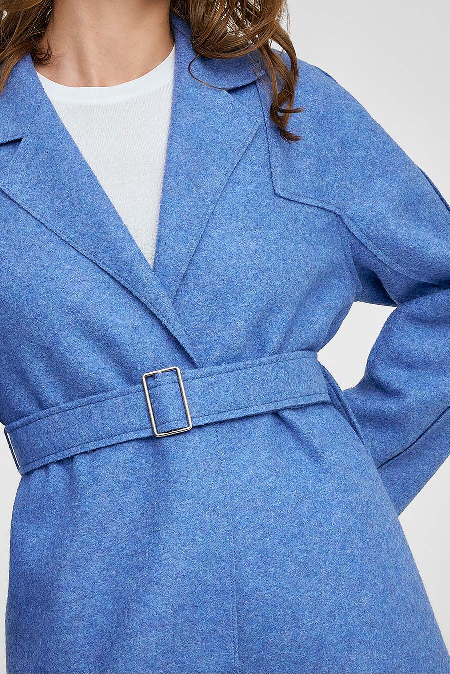 Waylan Coat Alpaca Color Blue - Image 5