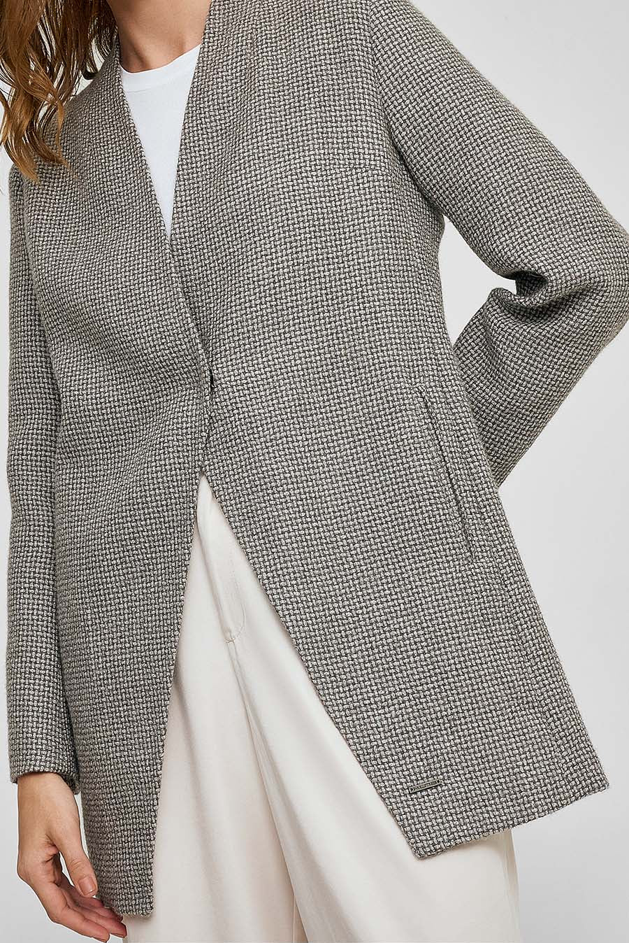 Whose Coat Baby Alpaca Color Grey - Image 5