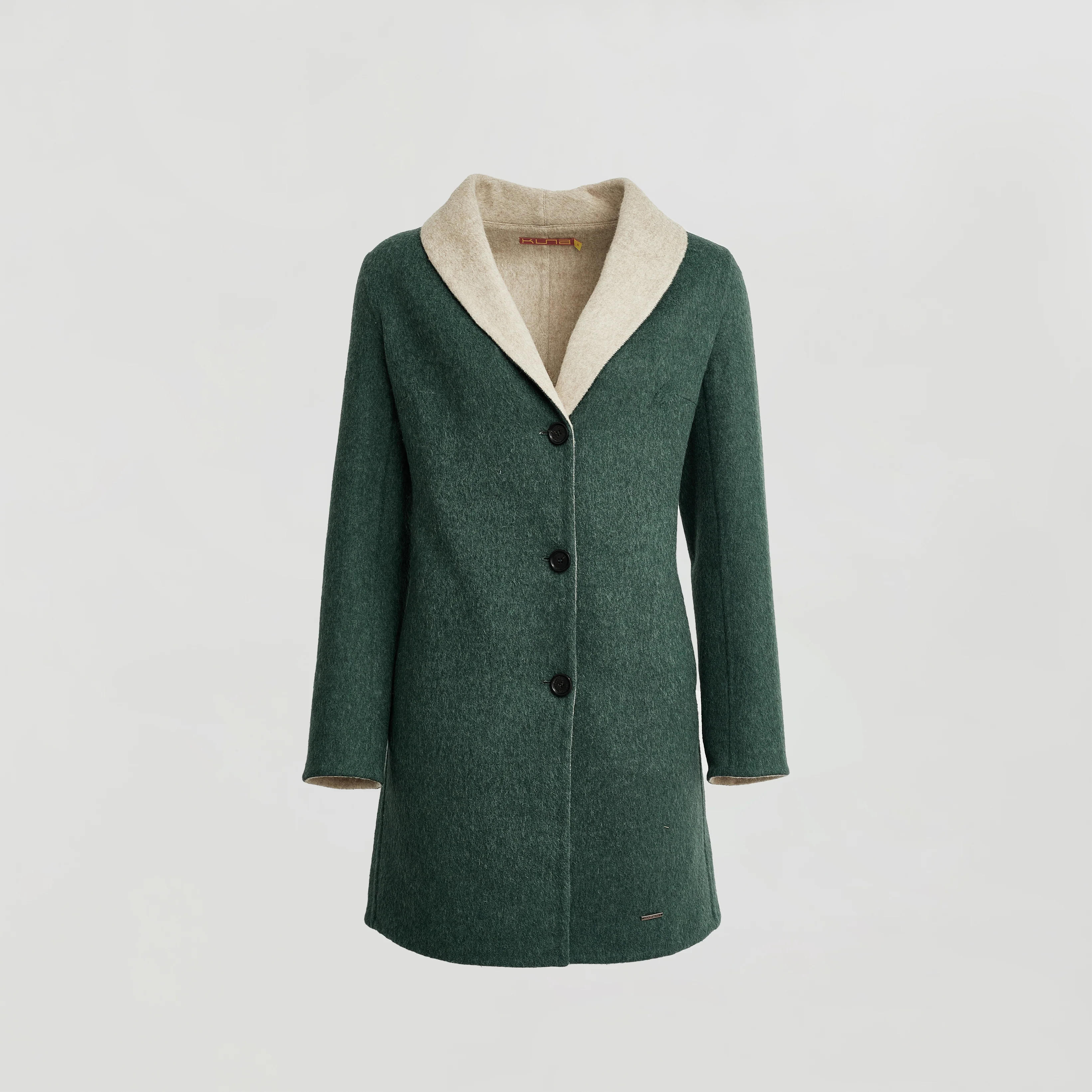 Willianne Coat Baby Alpaca Color Bosque & Sabbia