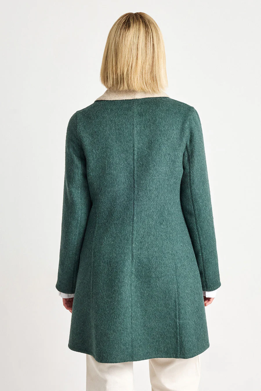 Willianne Coat Baby Alpaca Color Bosque & Sabbia - Image 3