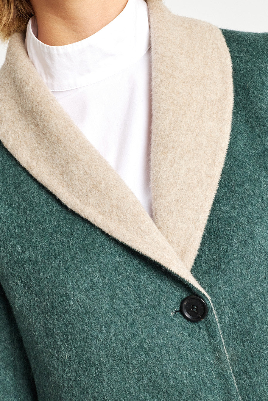 Willianne Coat Baby Alpaca Color Bosque & Sabbia - Image 5