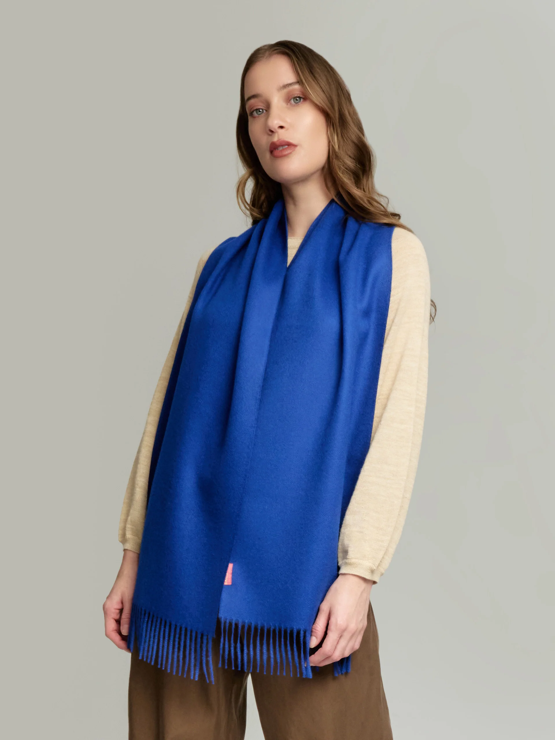 Adrian Scarf Baby Alpaca Color Blue