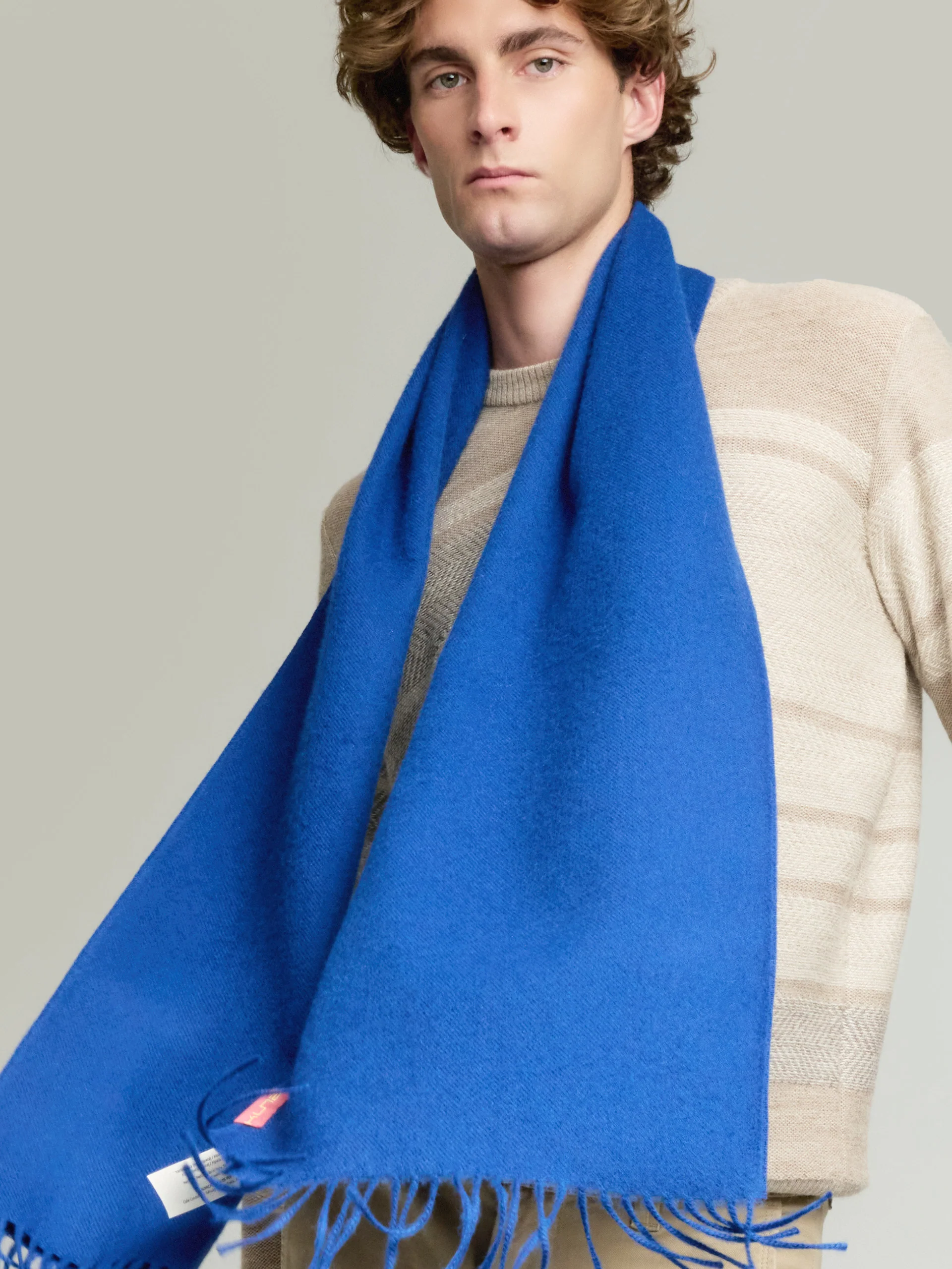 Adrian Scarf Baby Alpaca Color Blue - Image 5
