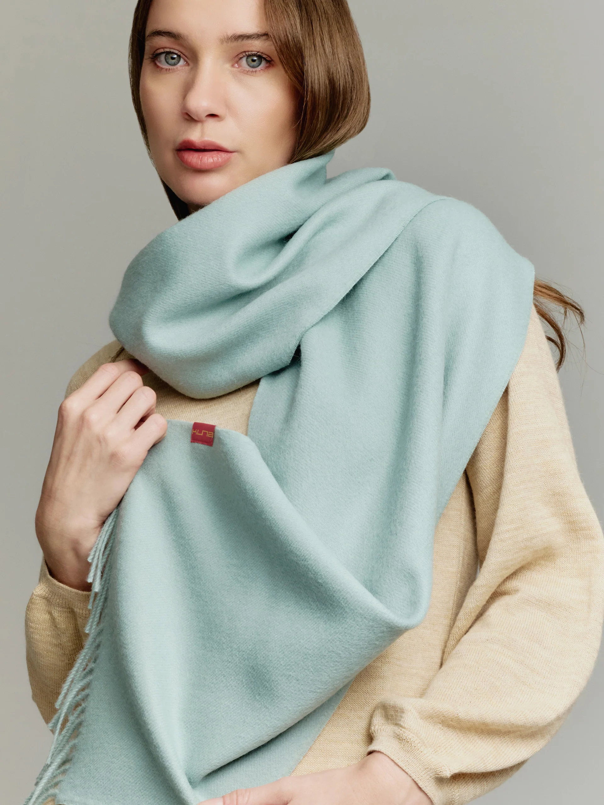 Adrian Scarf Baby Alpaca Color Green - Image 3