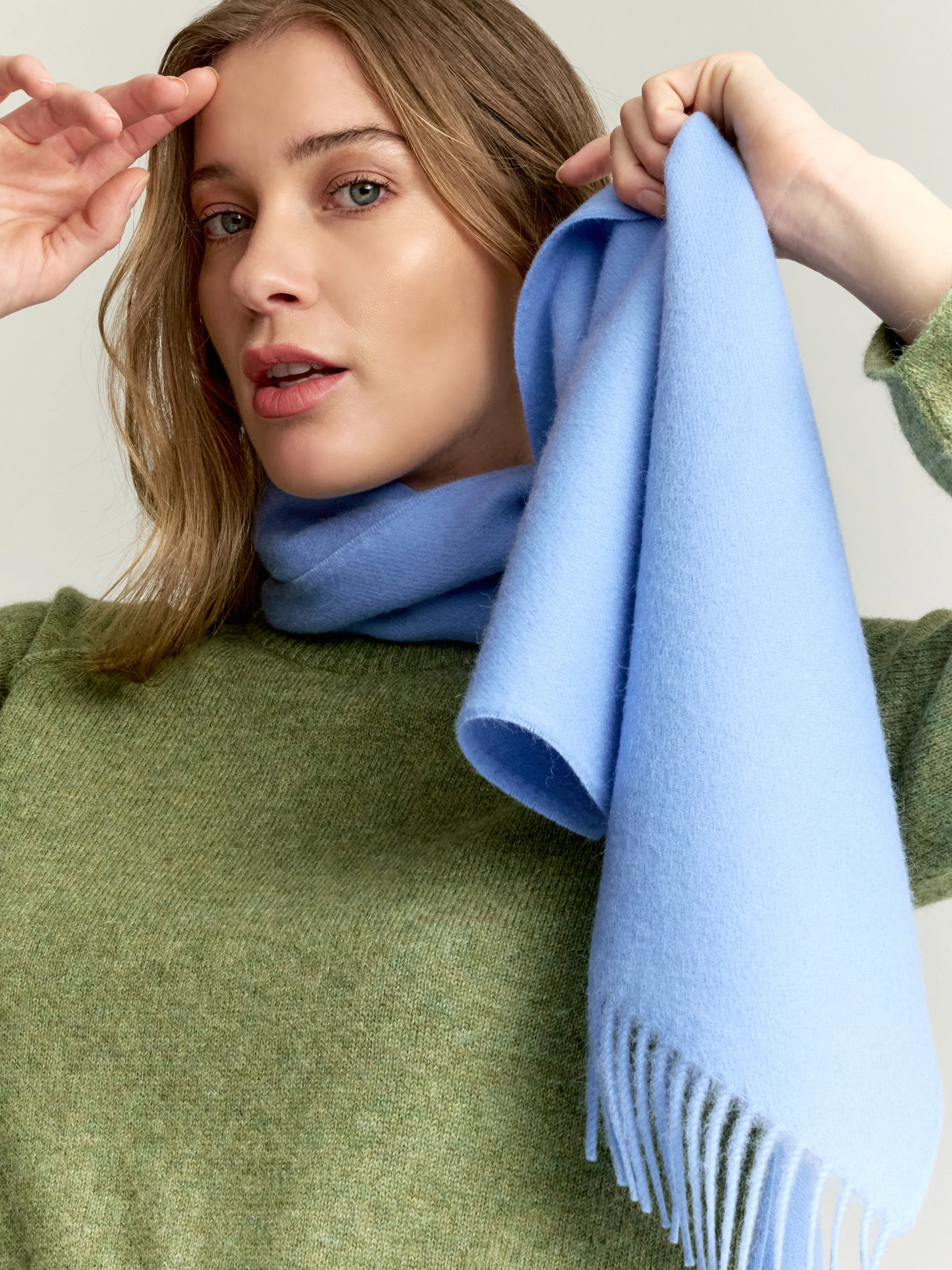 Adrian Scarf Baby Alpaca Color Light Blue - Image 3