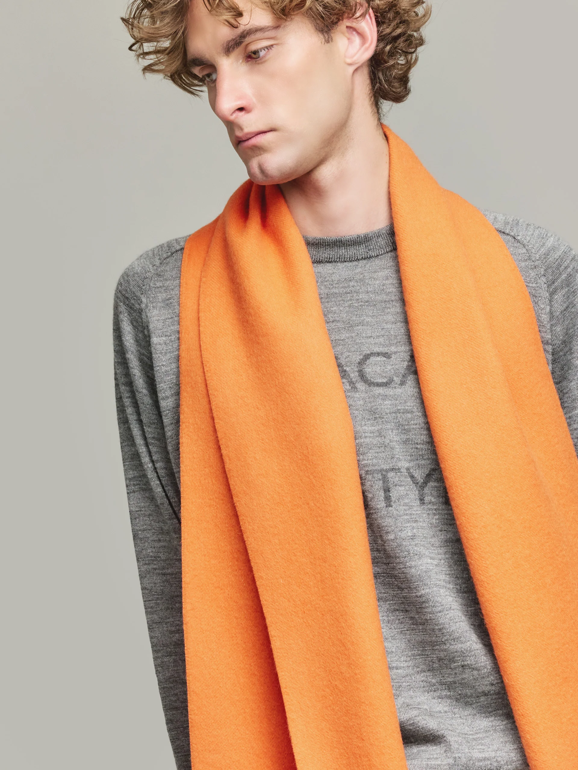 Adrian Scarf Baby Alpaca Color Orange - Image 5