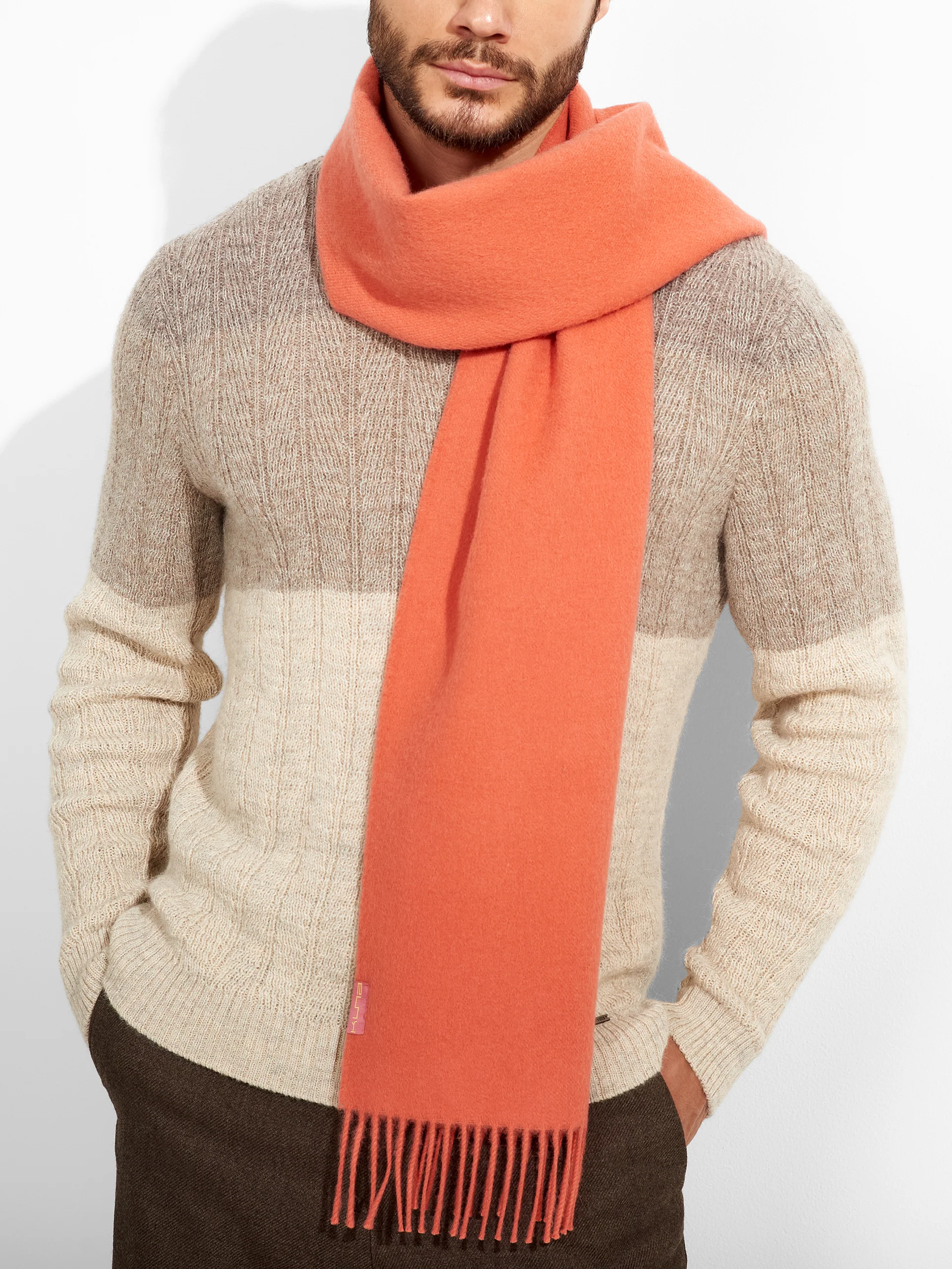 Adrian Scarf Baby Alpaca Color Orange - Image 5