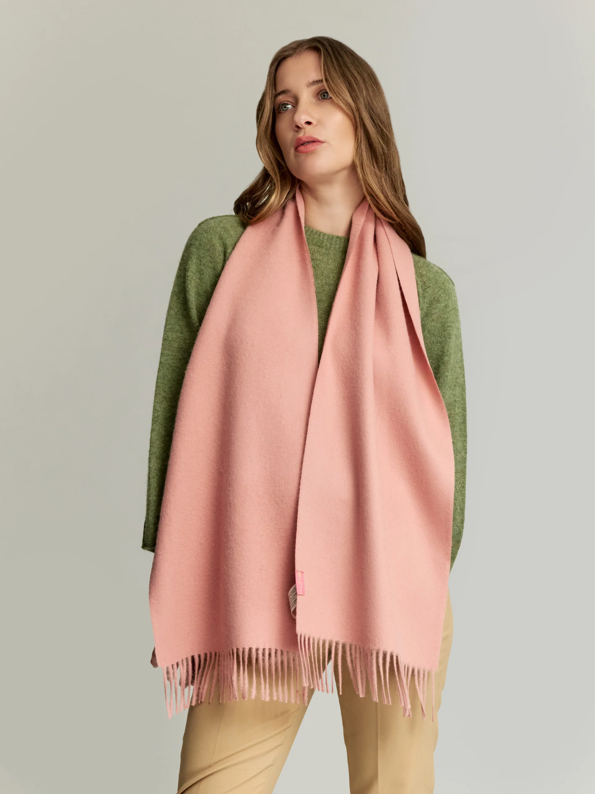 Adrian Scarf Baby Alpaca Color Pink
