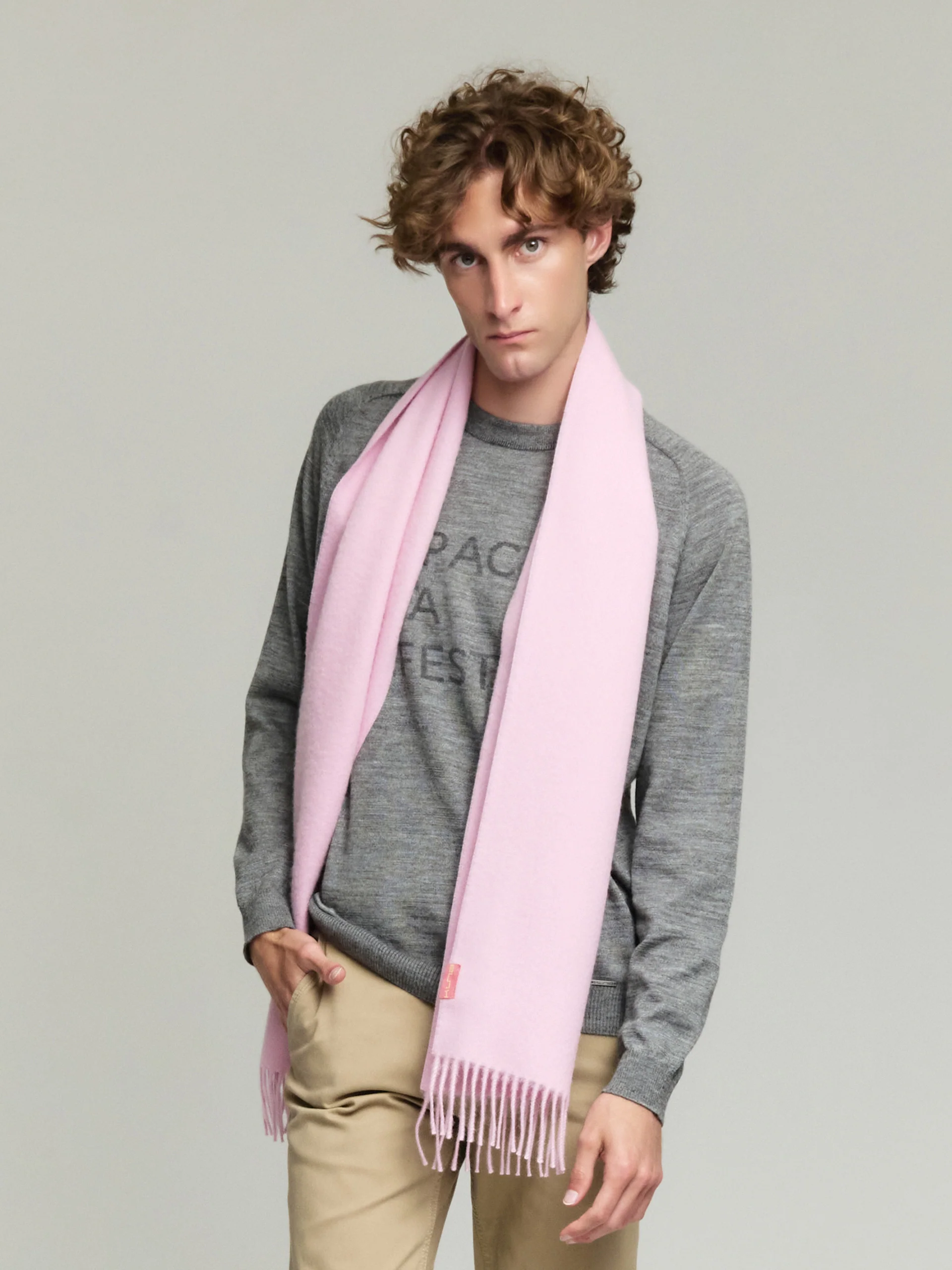 Adrian Scarf Baby Alpaca Color Pink - Image 4