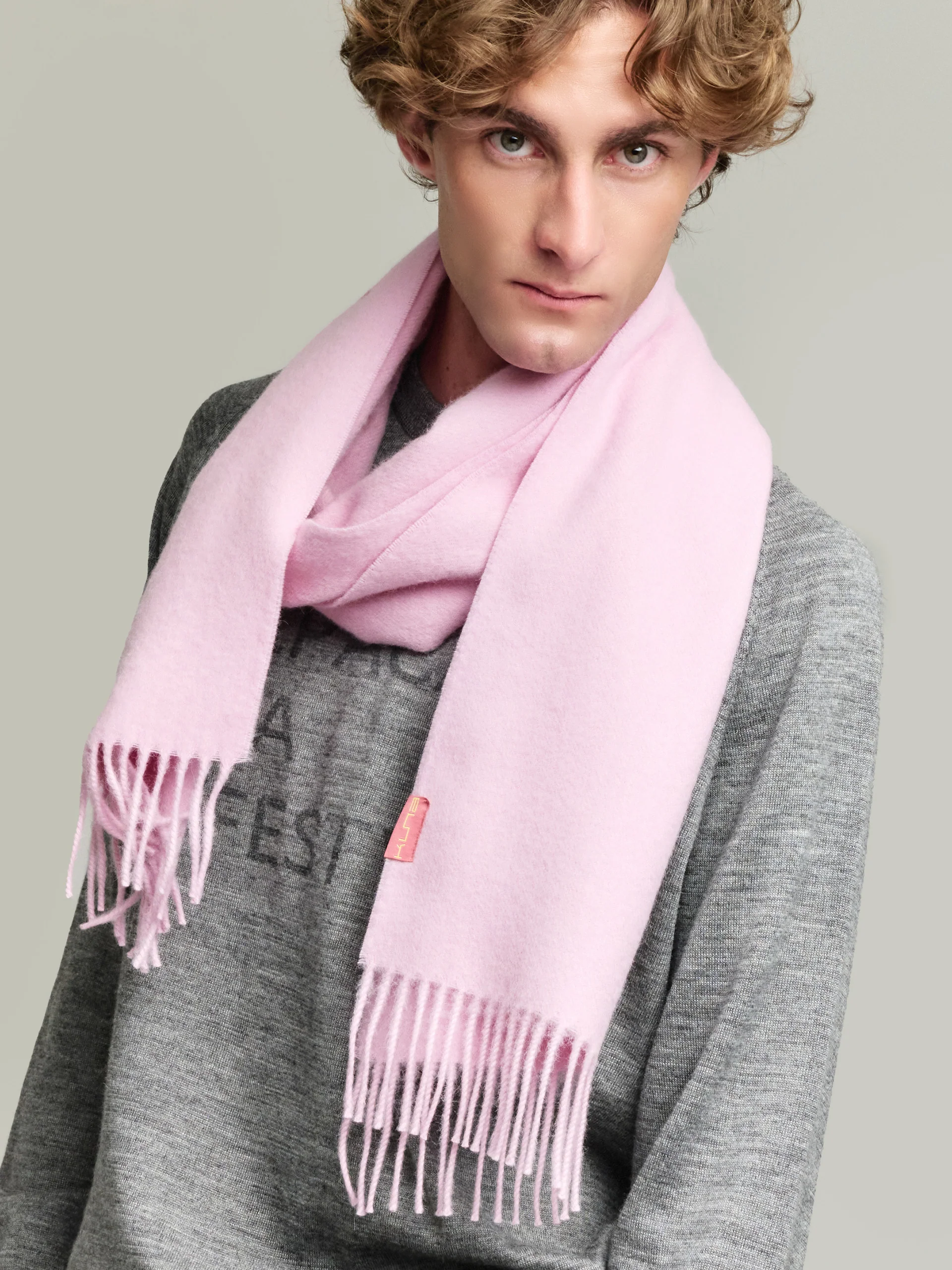 Adrian Scarf Baby Alpaca Color Pink - Image 5