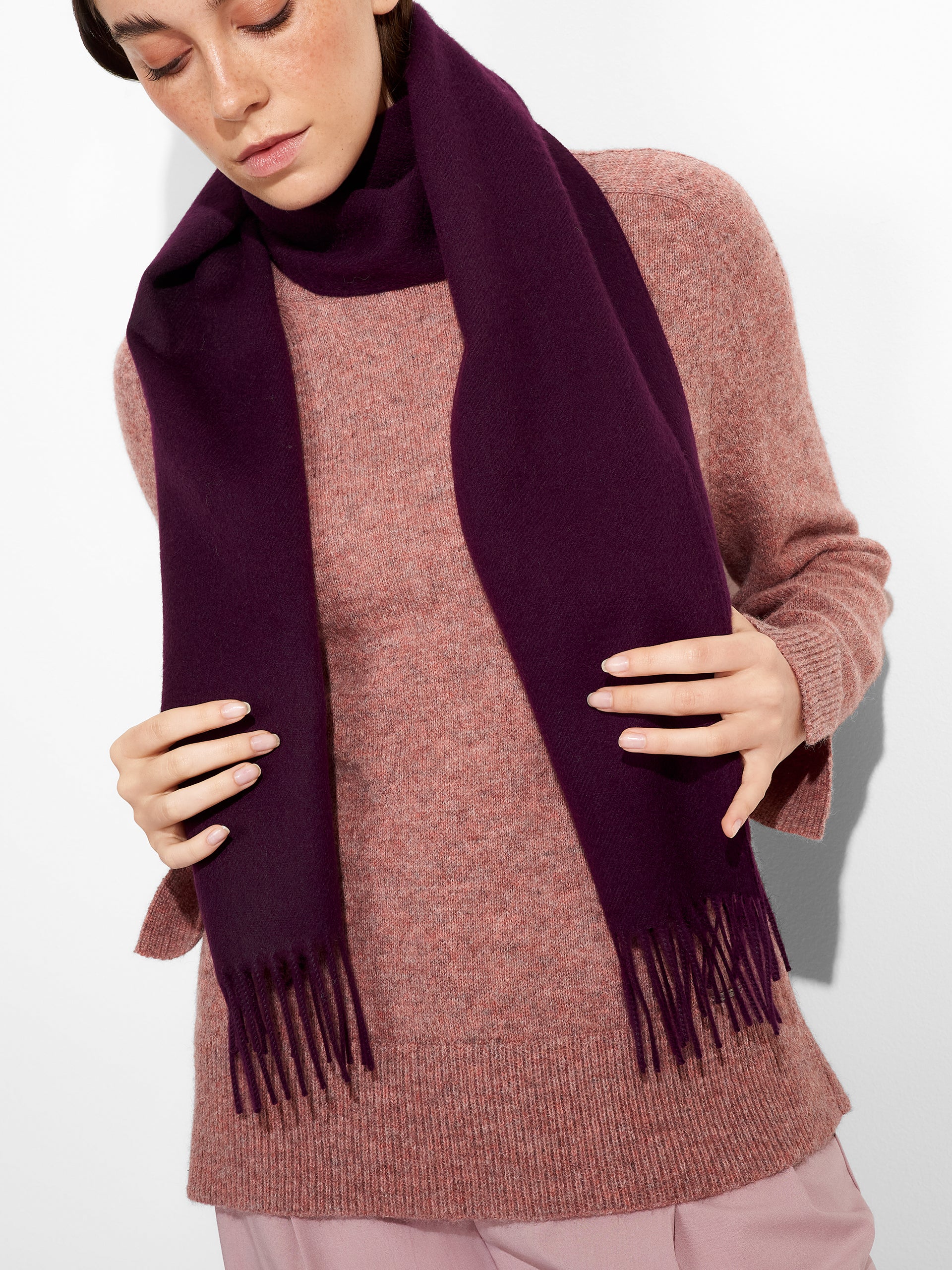 Adrian Scarf Baby Alpaca Color Purple - Image 3