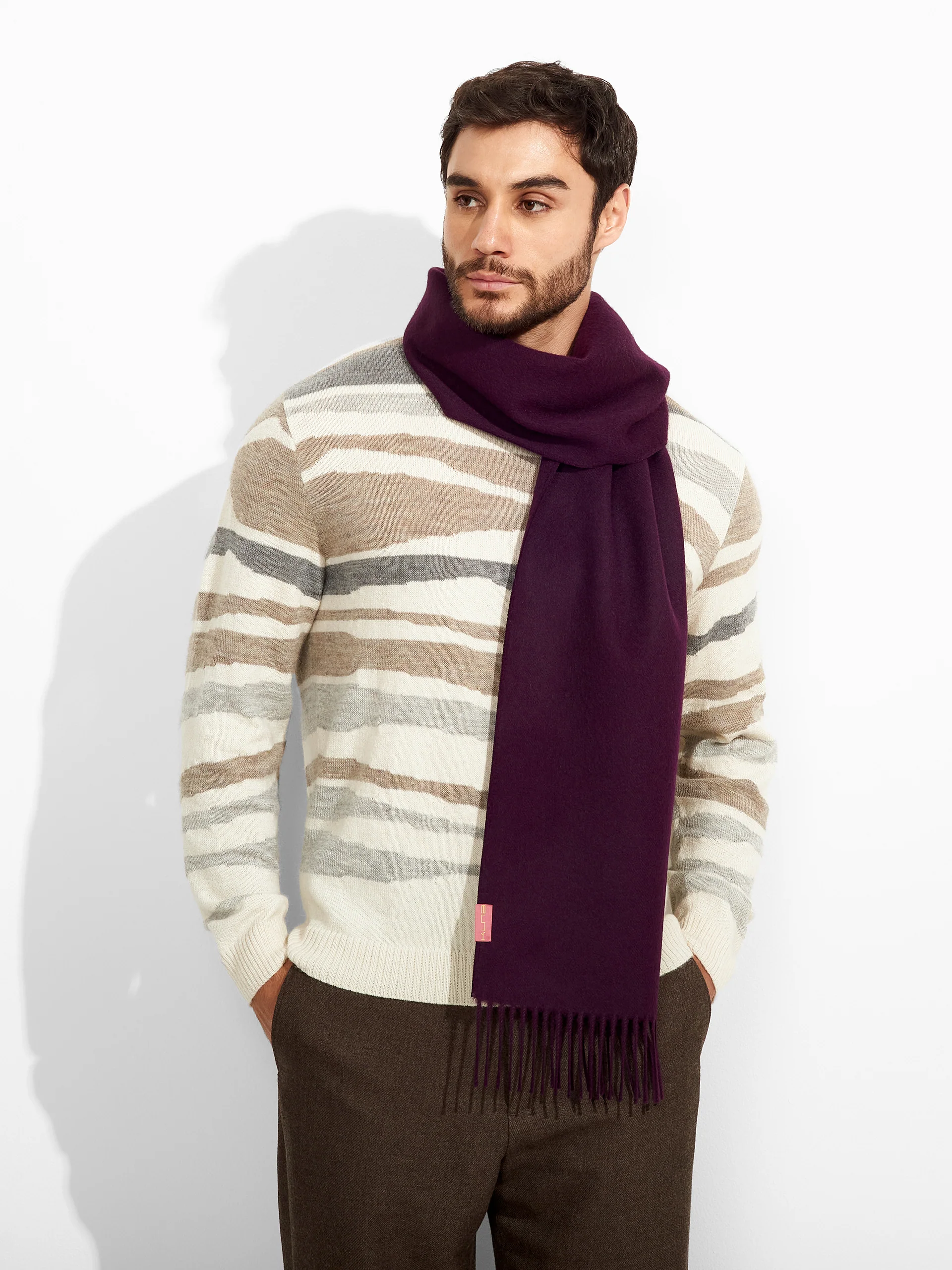 Adrian Scarf Baby Alpaca Color Purple - Image 4