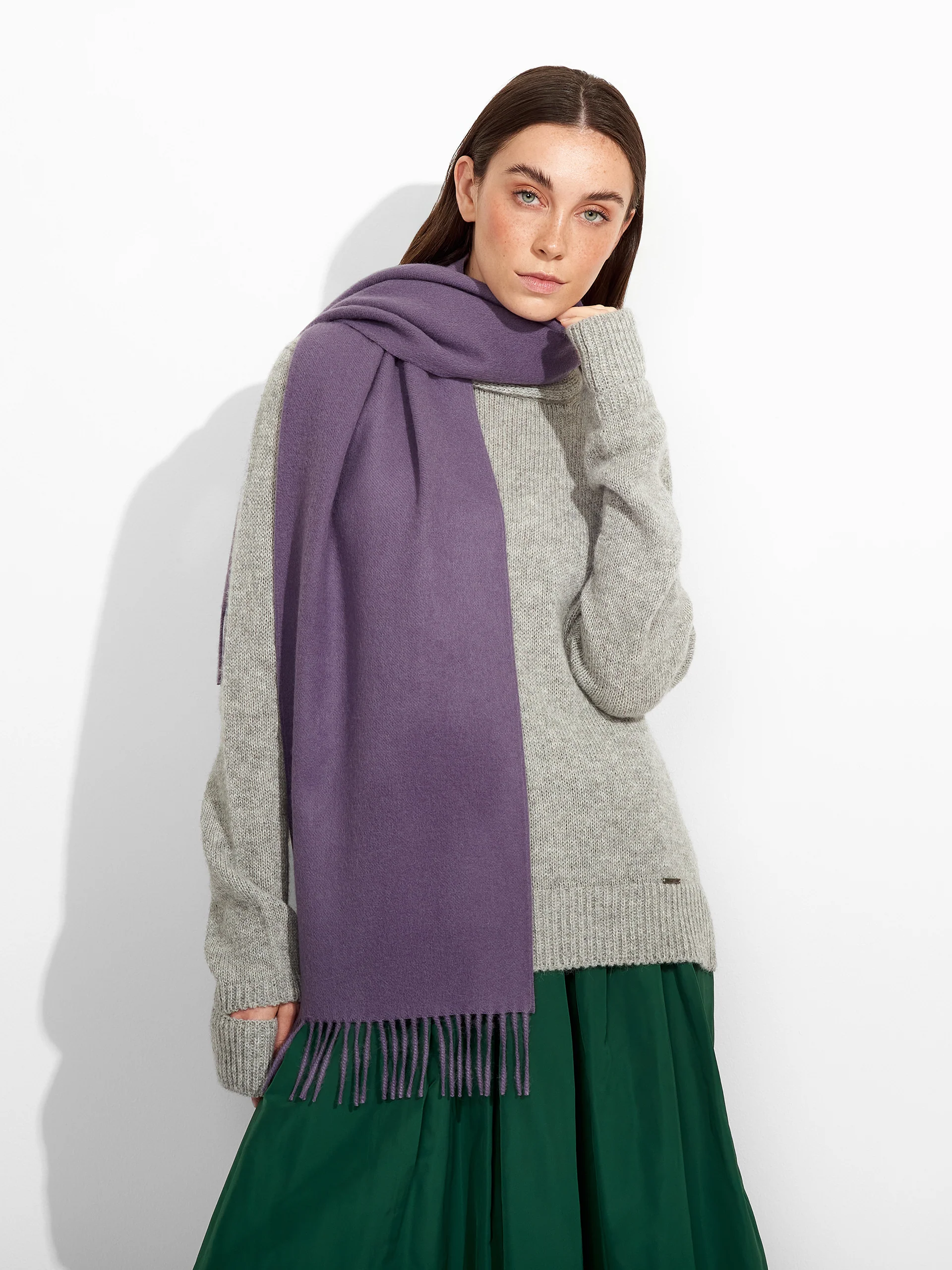Adrian Scarf Baby Alpaca Color Purple
