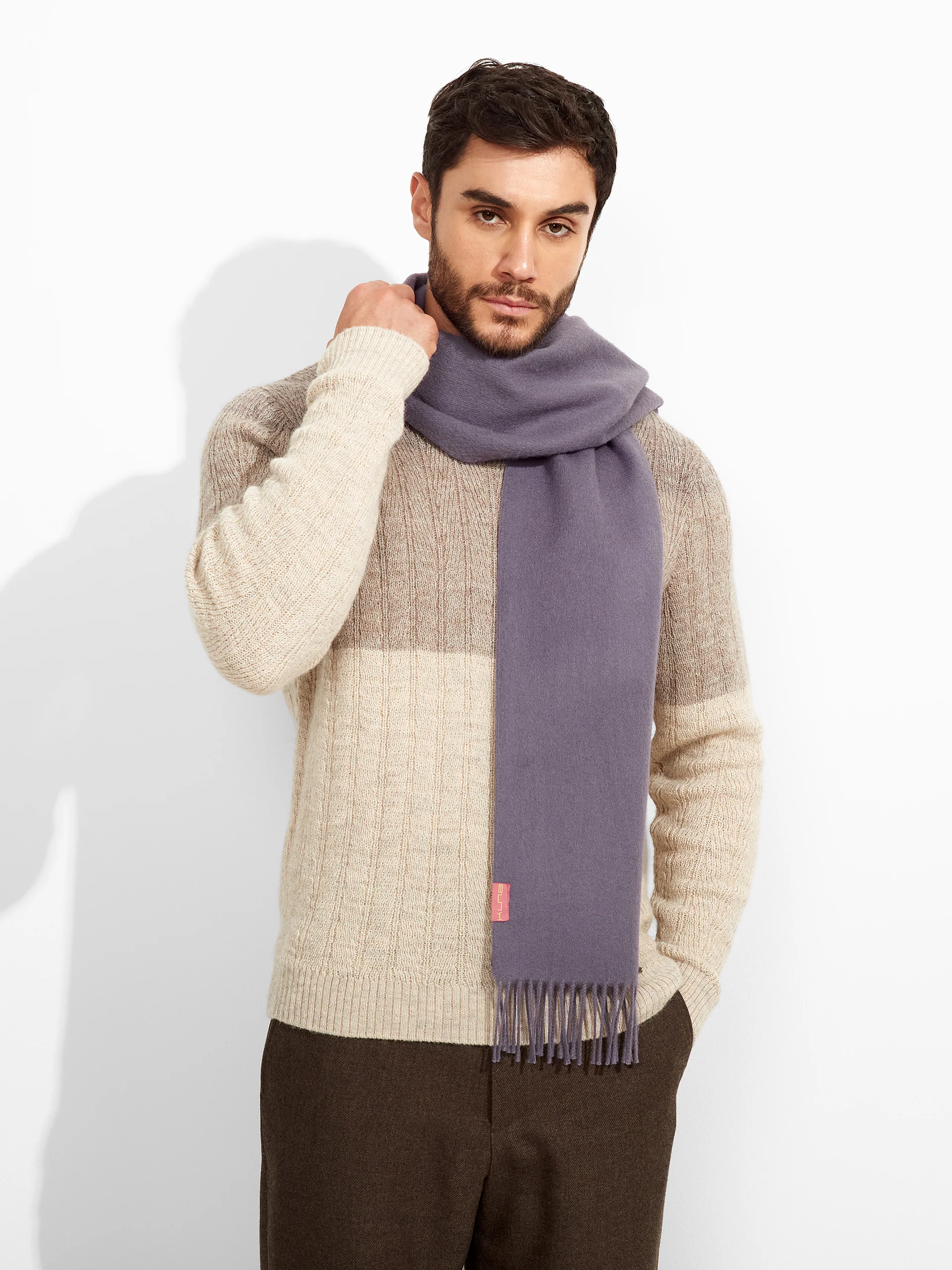 Adrian Scarf Baby Alpaca Color Purple - Image 4