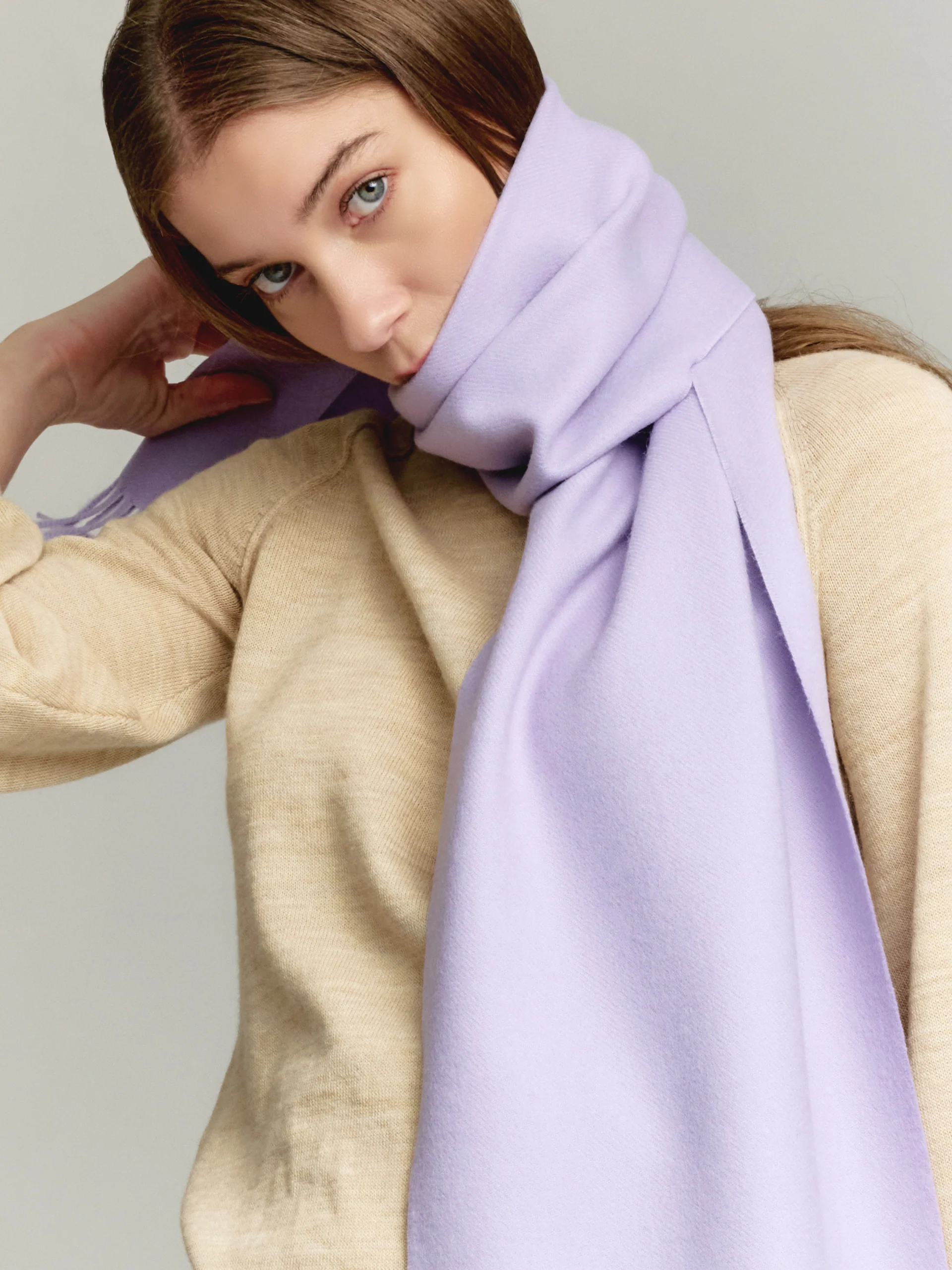 Adrian Scarf Baby Alpaca Color Purple - Image 3