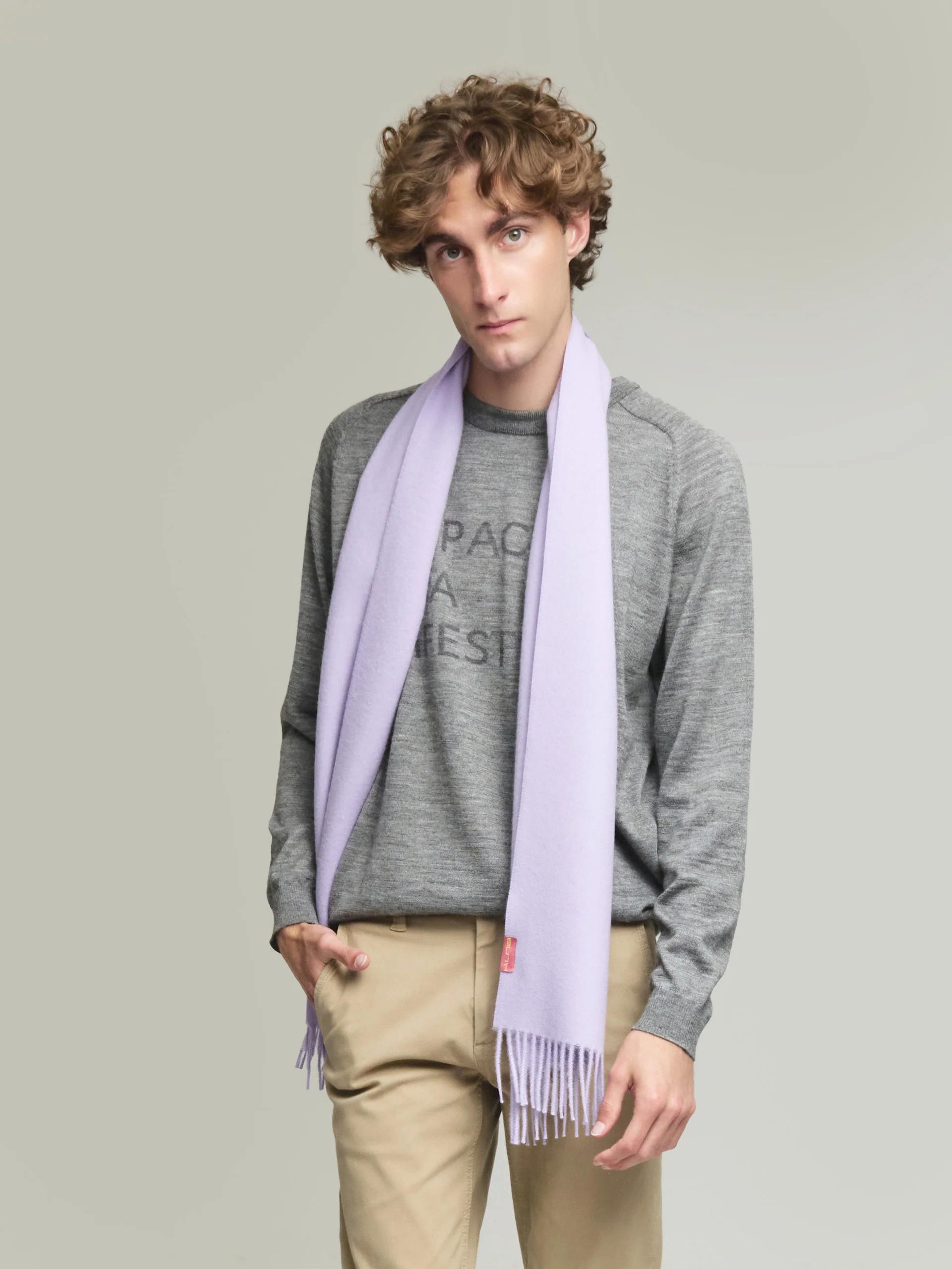 Adrian Scarf Baby Alpaca Color Purple - Image 4