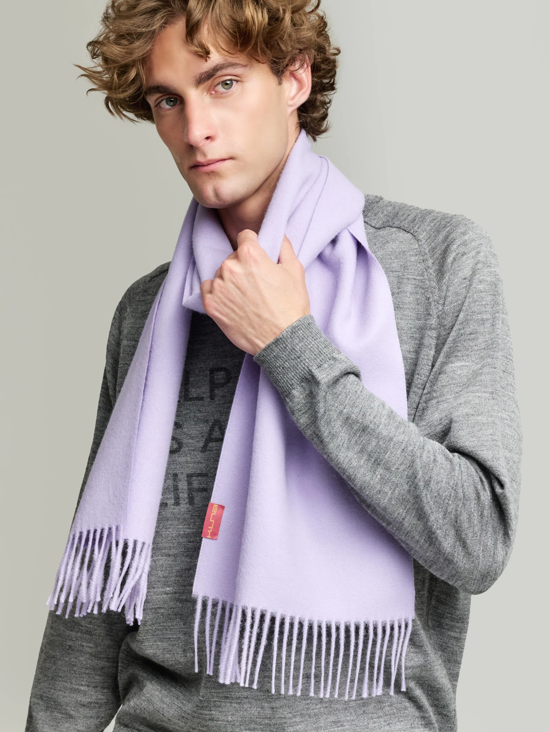 Adrian Scarf Baby Alpaca Color Purple - Image 5