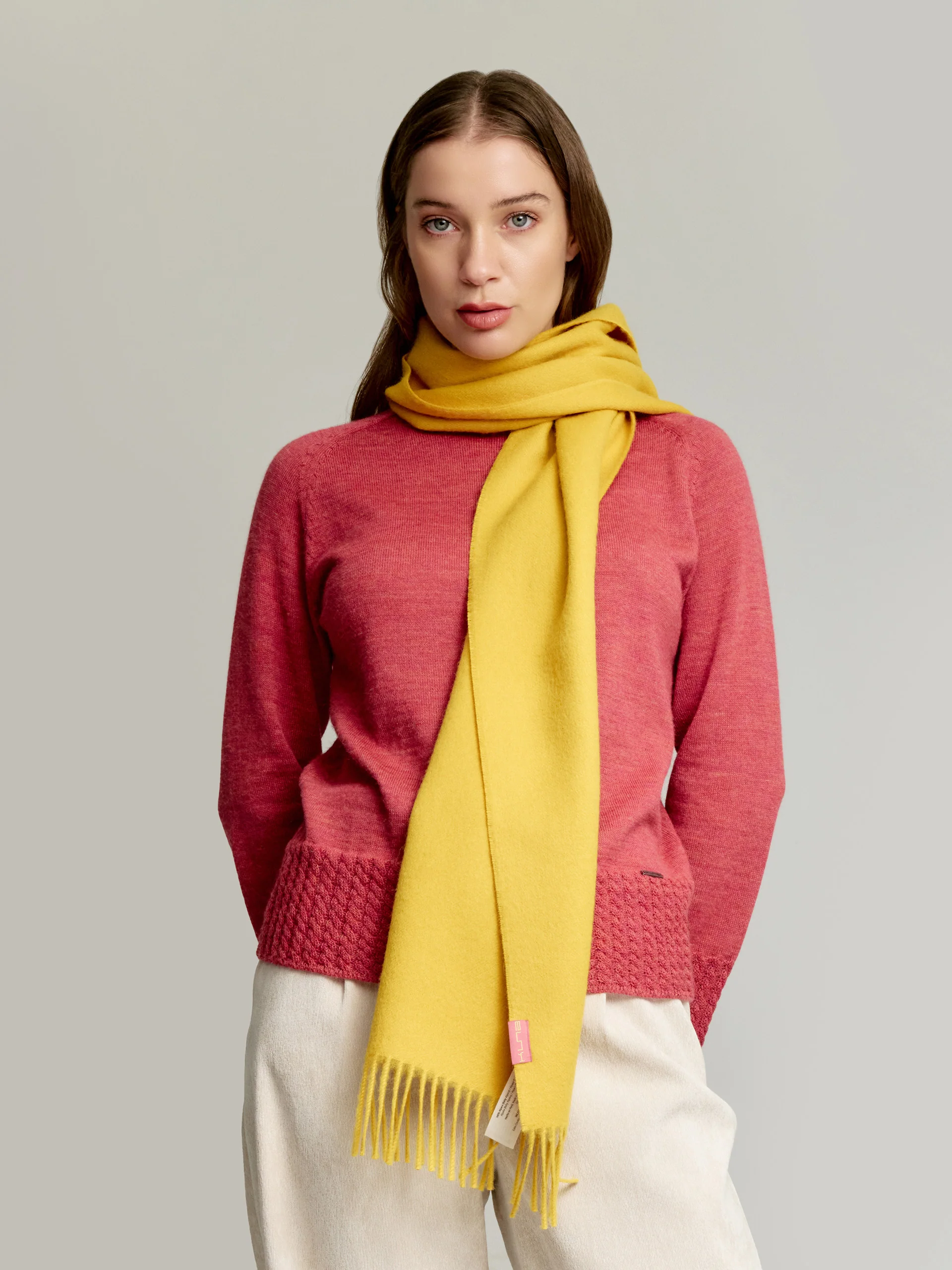 Adrian Scarf Baby Alpaca Color Yellow