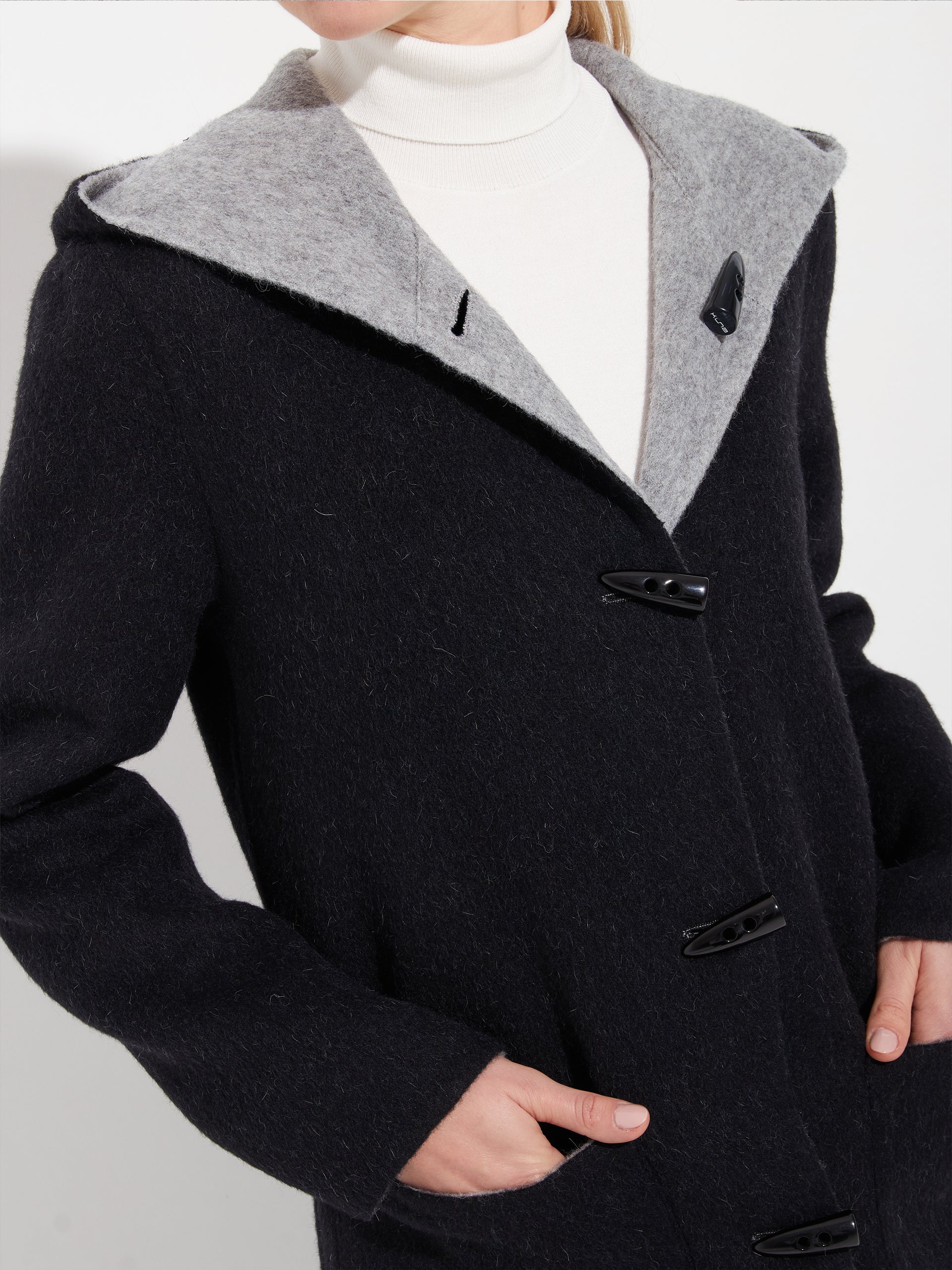 Alaia Coat Baby Alpaca Color Black - Image 6