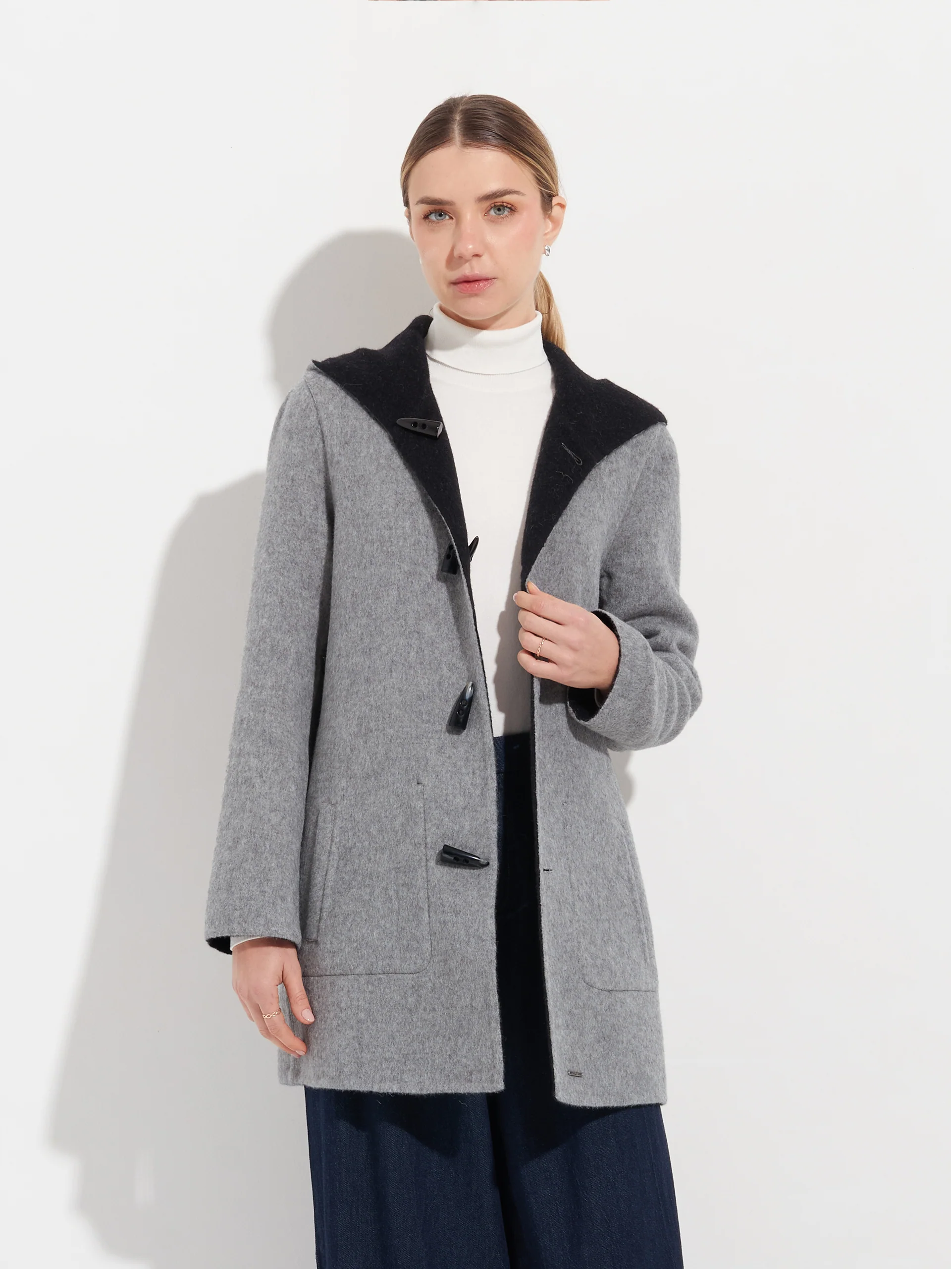 Alaia Coat Baby Alpaca Color Black - Image 8