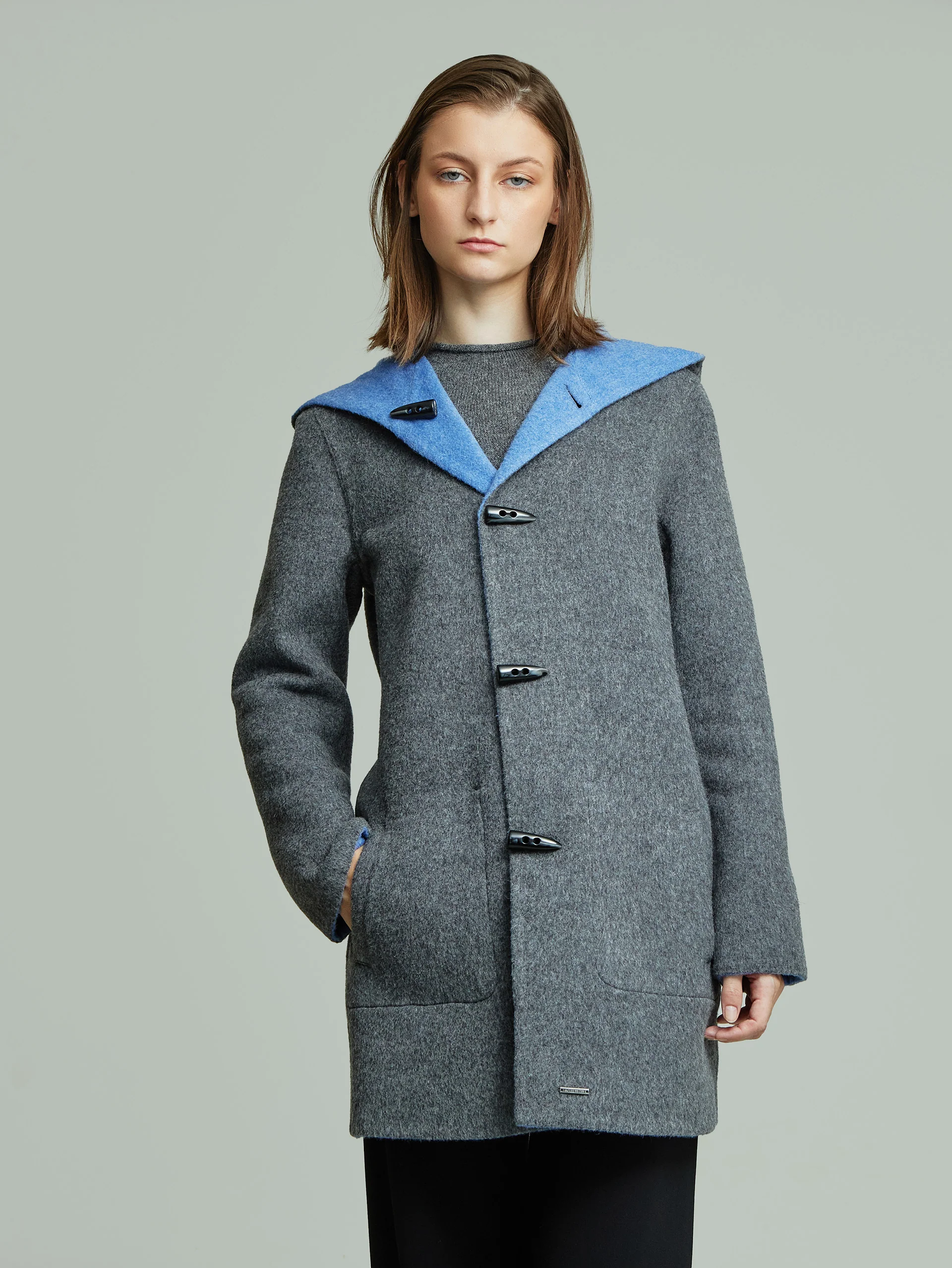 Alaia Coat Baby Alpaca Color Blue - Image 8