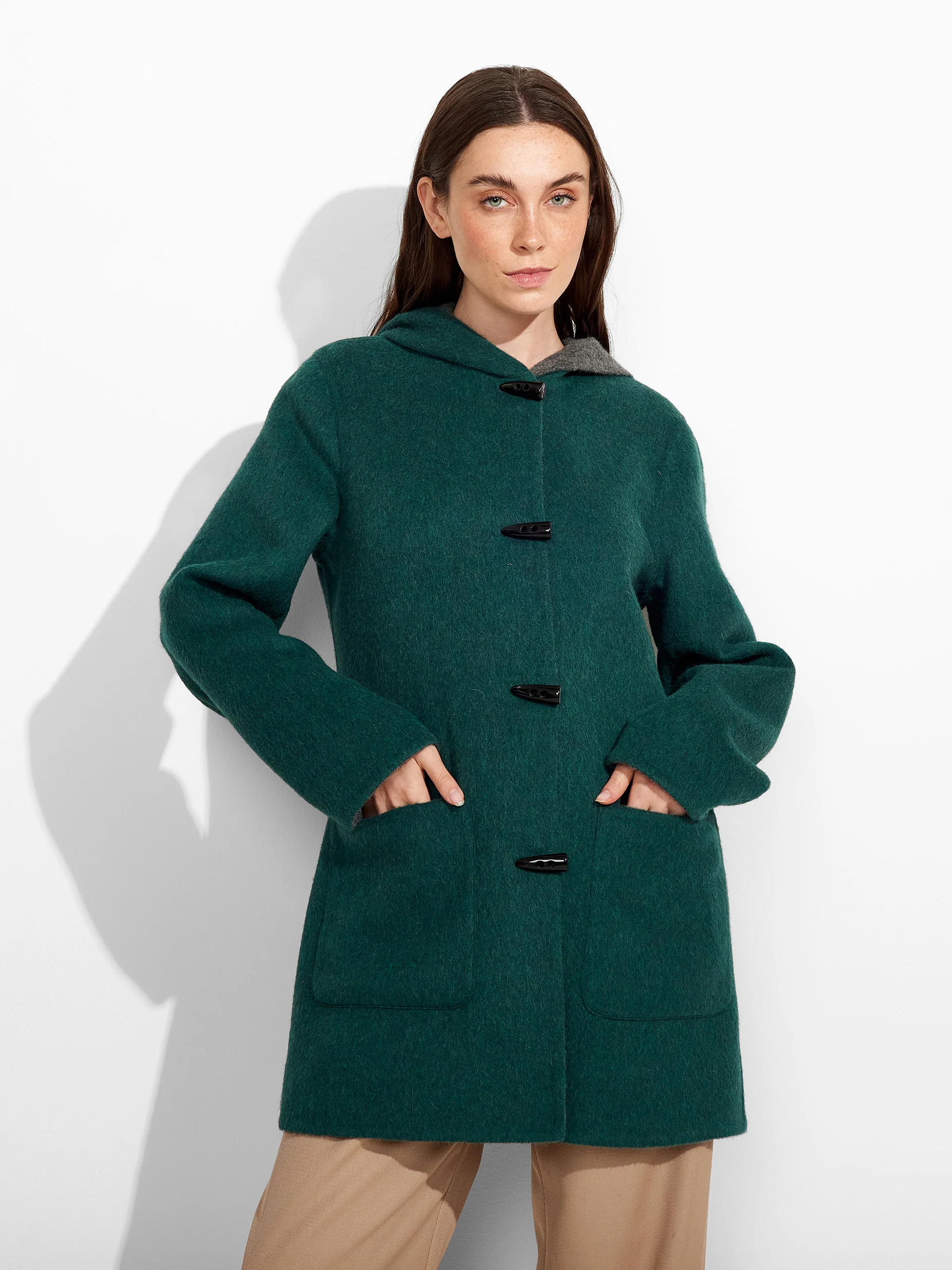 Alaia Coat Baby Alpaca Color Green - Image 3