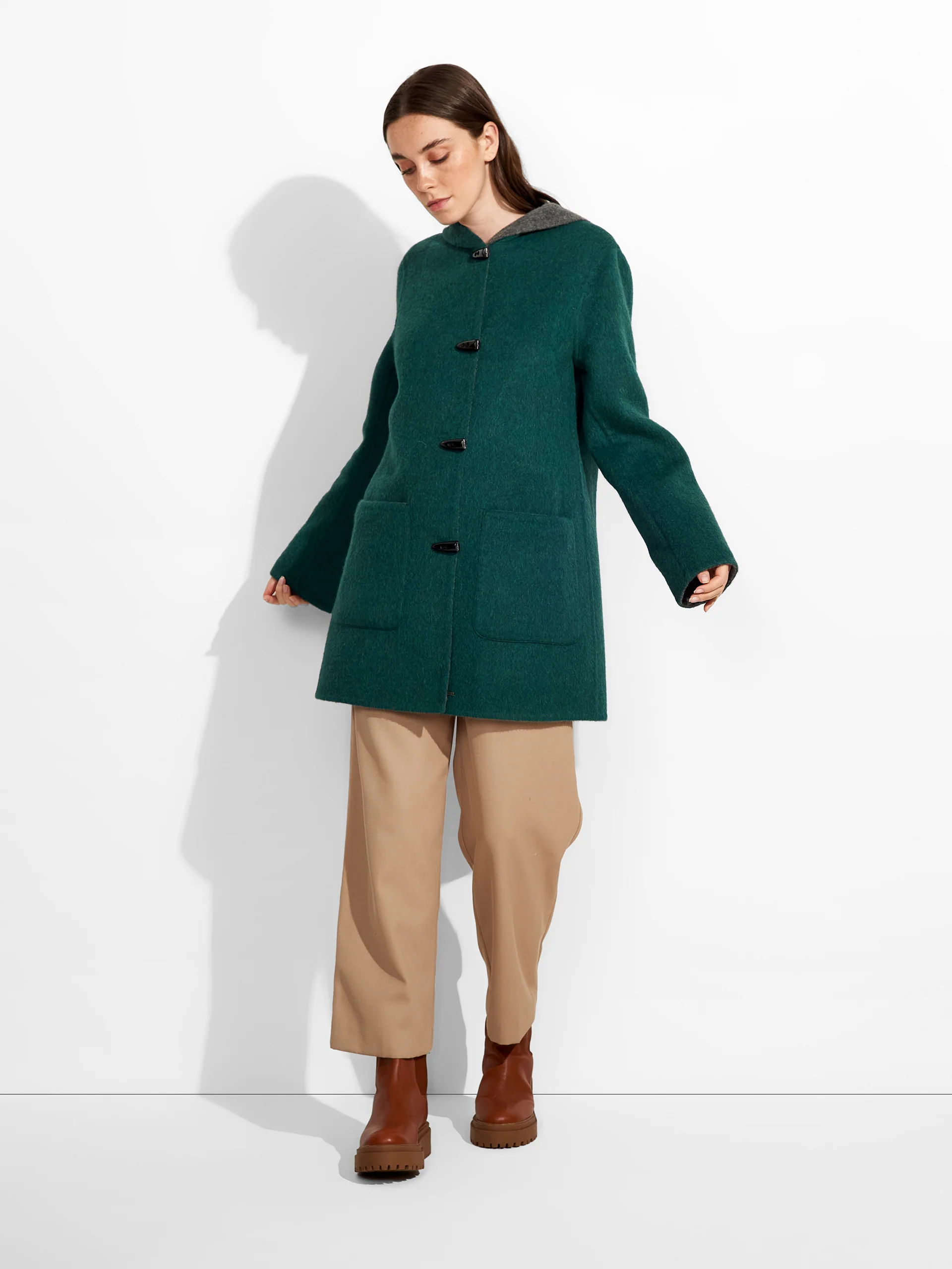 Alaia Coat Baby Alpaca Color Green - Image 5