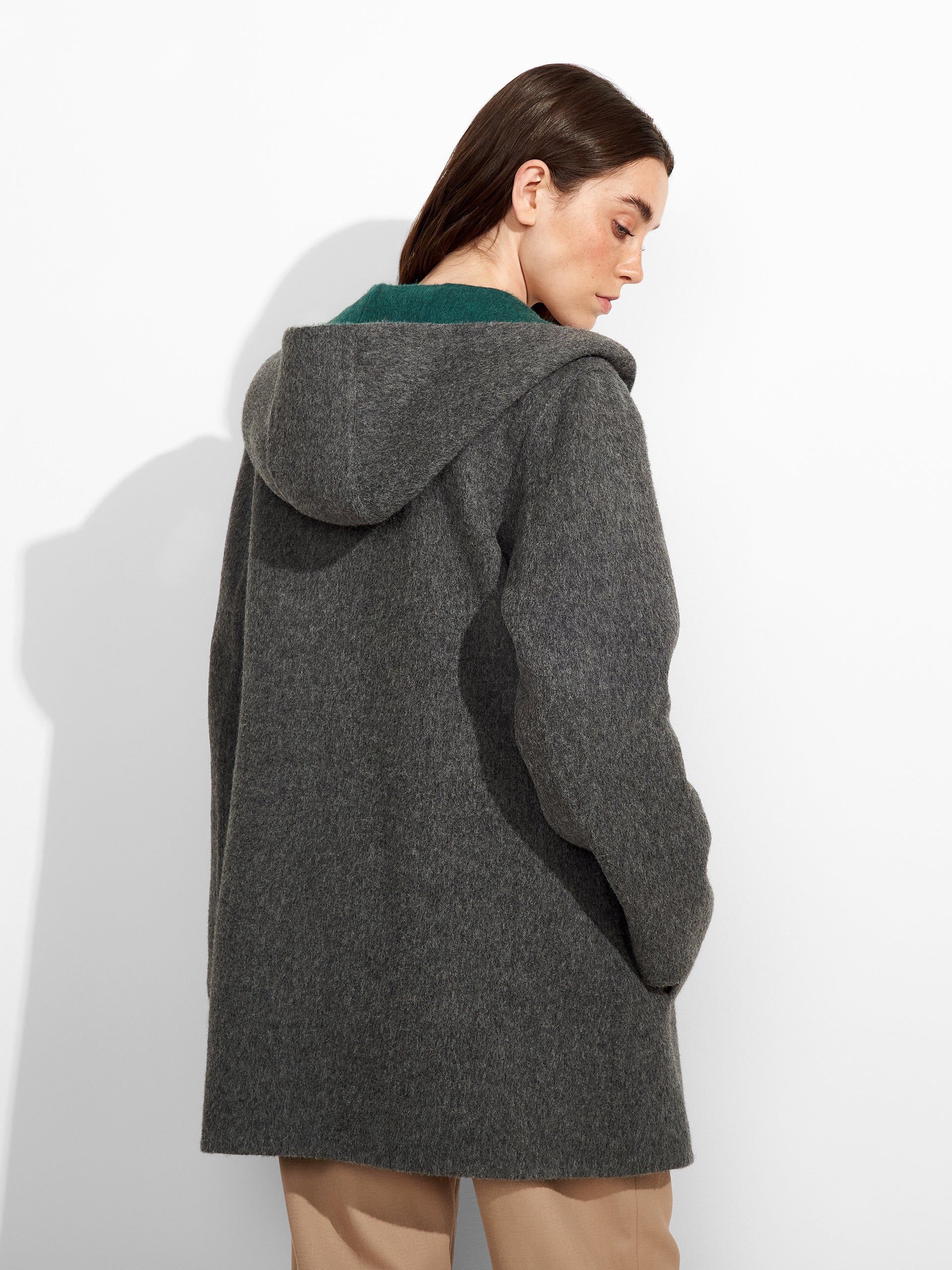 Alaia Coat Baby Alpaca Color Green - Image 9