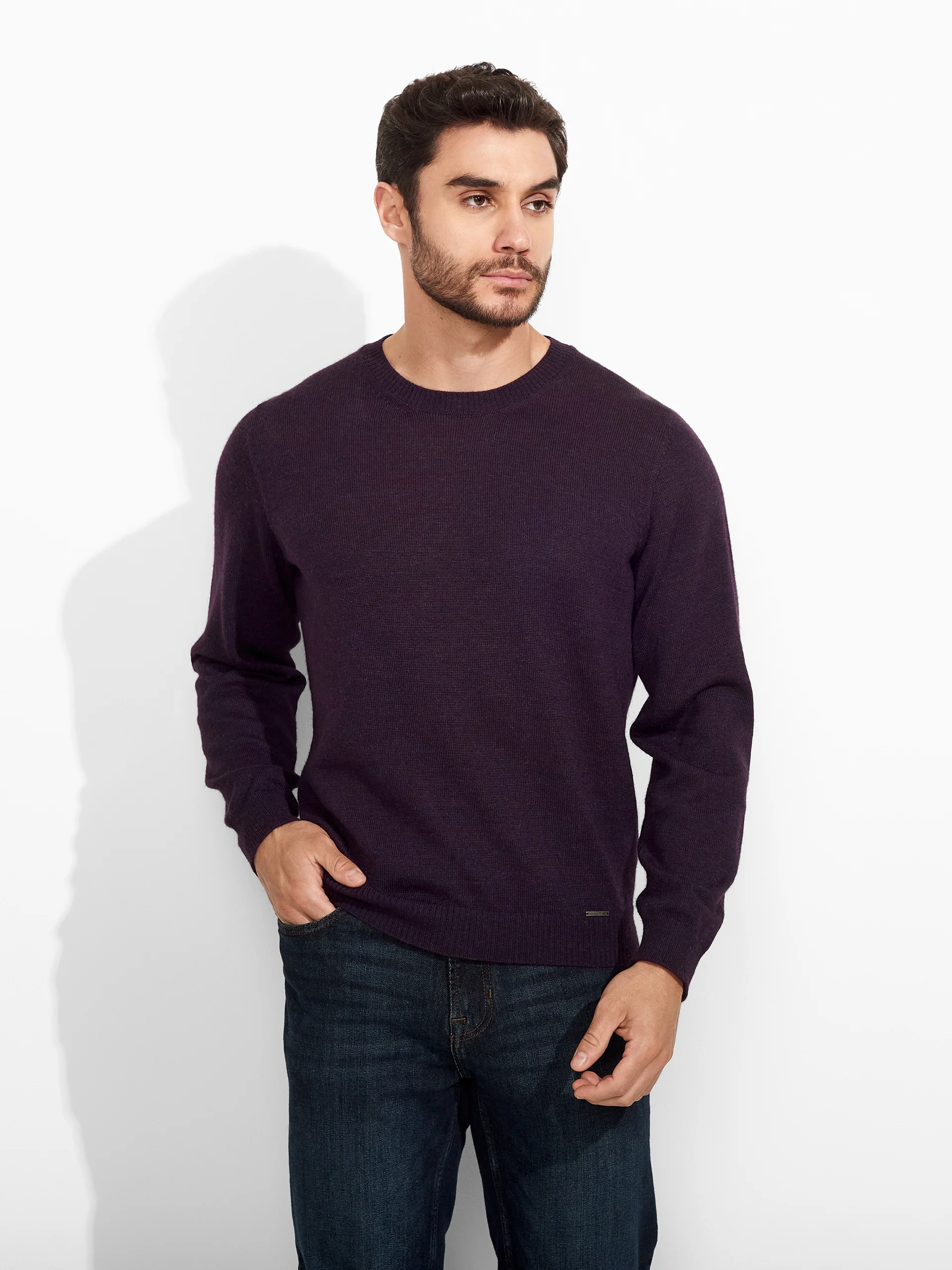 Alaska Sweater Baby Alpaca Color Purple - Image 2