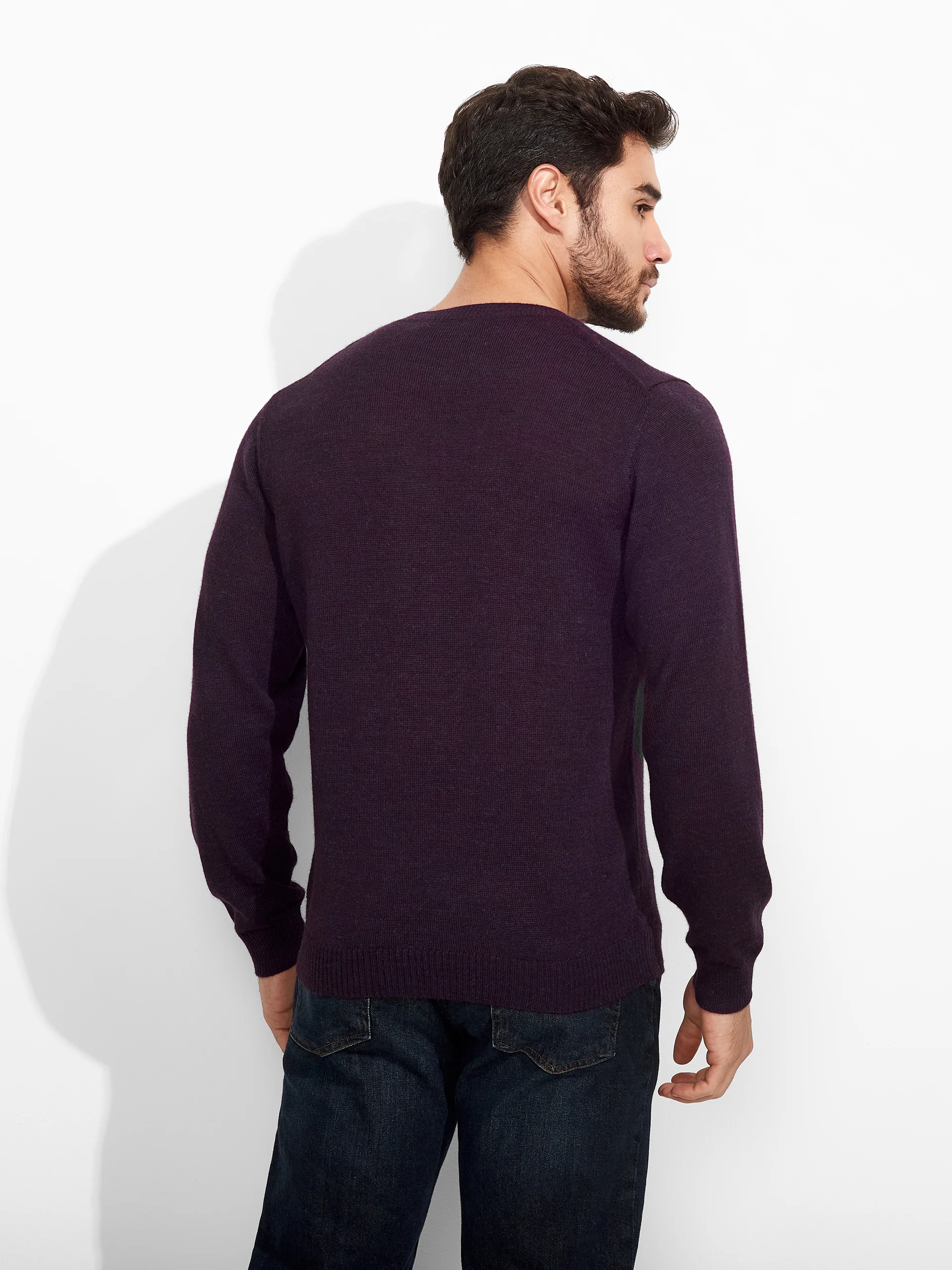 Alaska Sweater Baby Alpaca Color Purple - Image 3