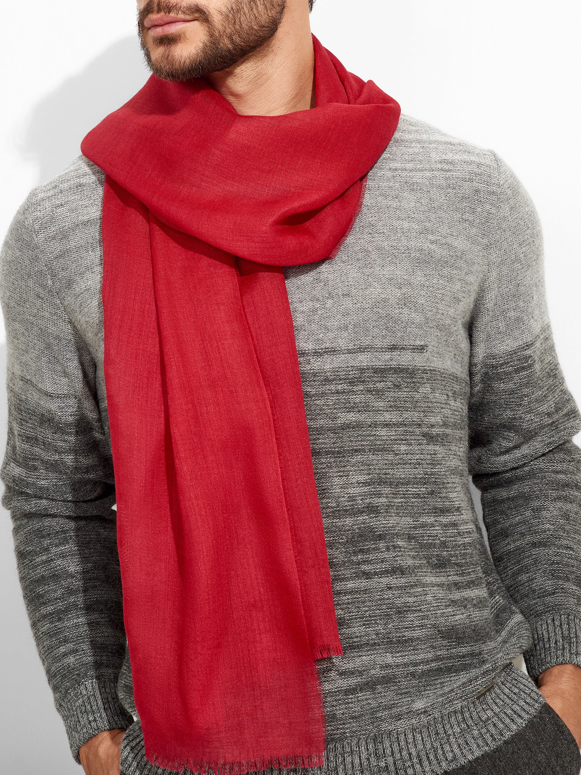 Alondra Shawl Baby Alpaca Color Red - Image 5