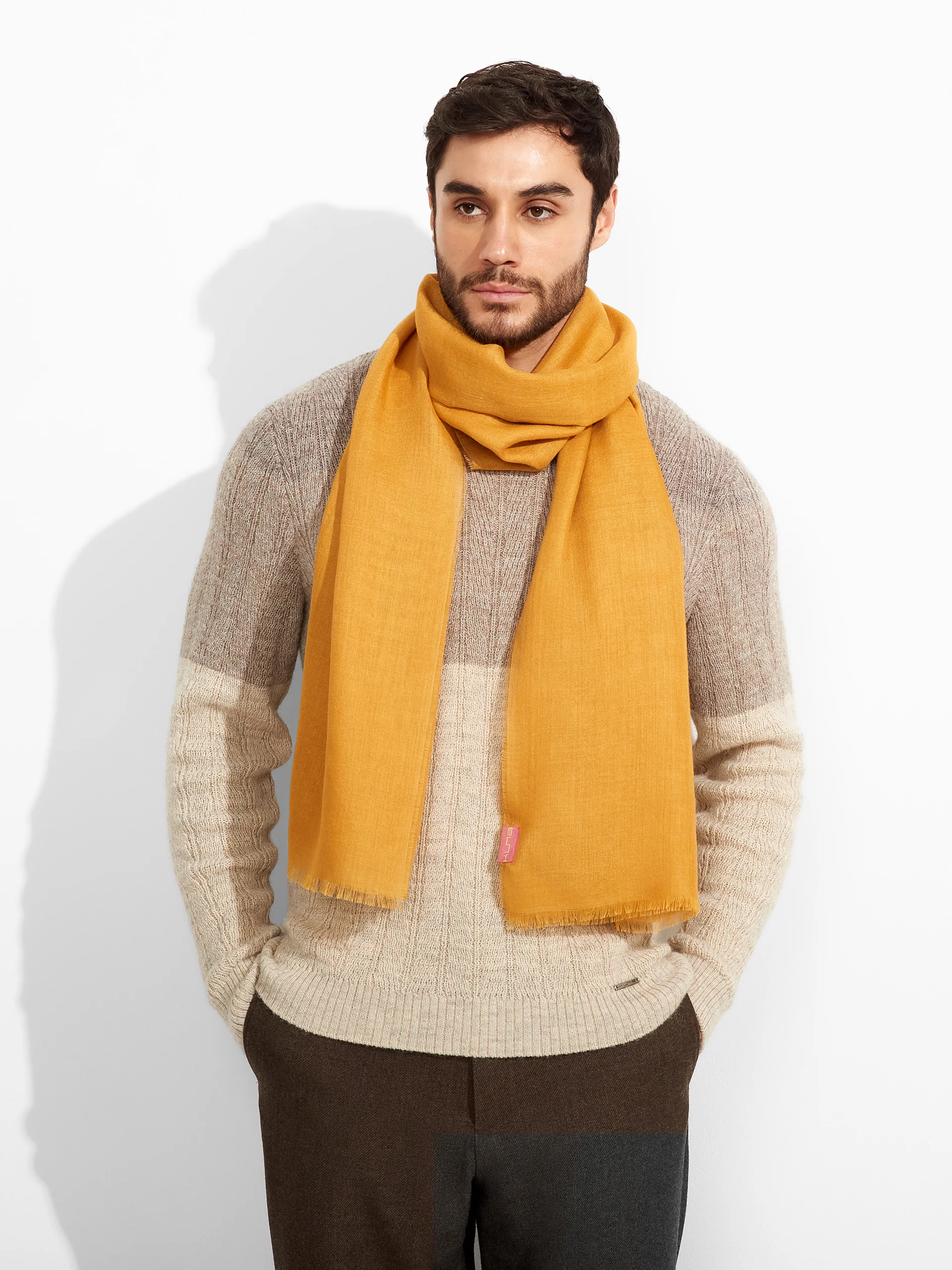 Alondra Shawl Baby Alpaca Color Yellow - Image 4
